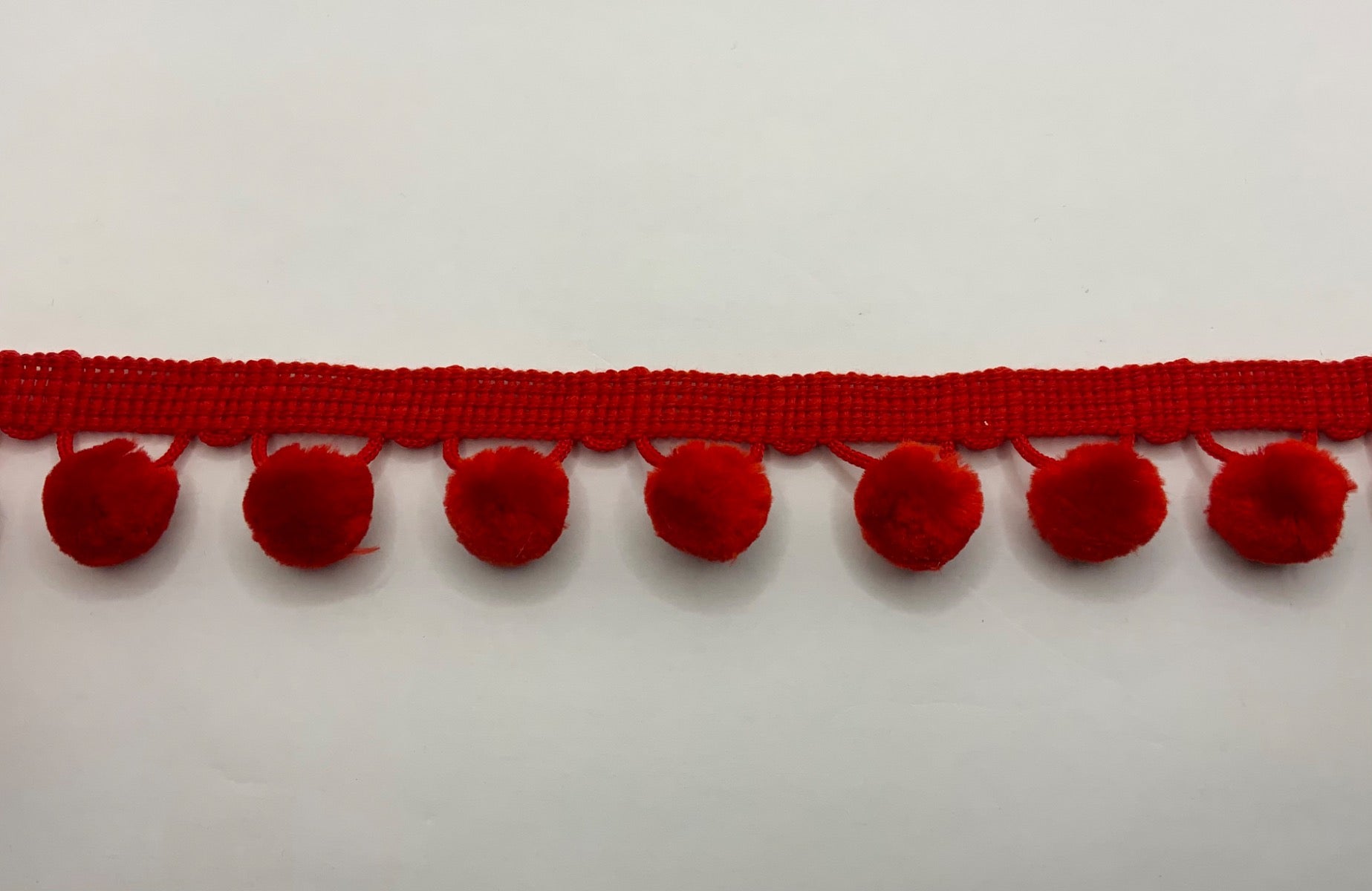 Red Velvet Pom Pom Trim