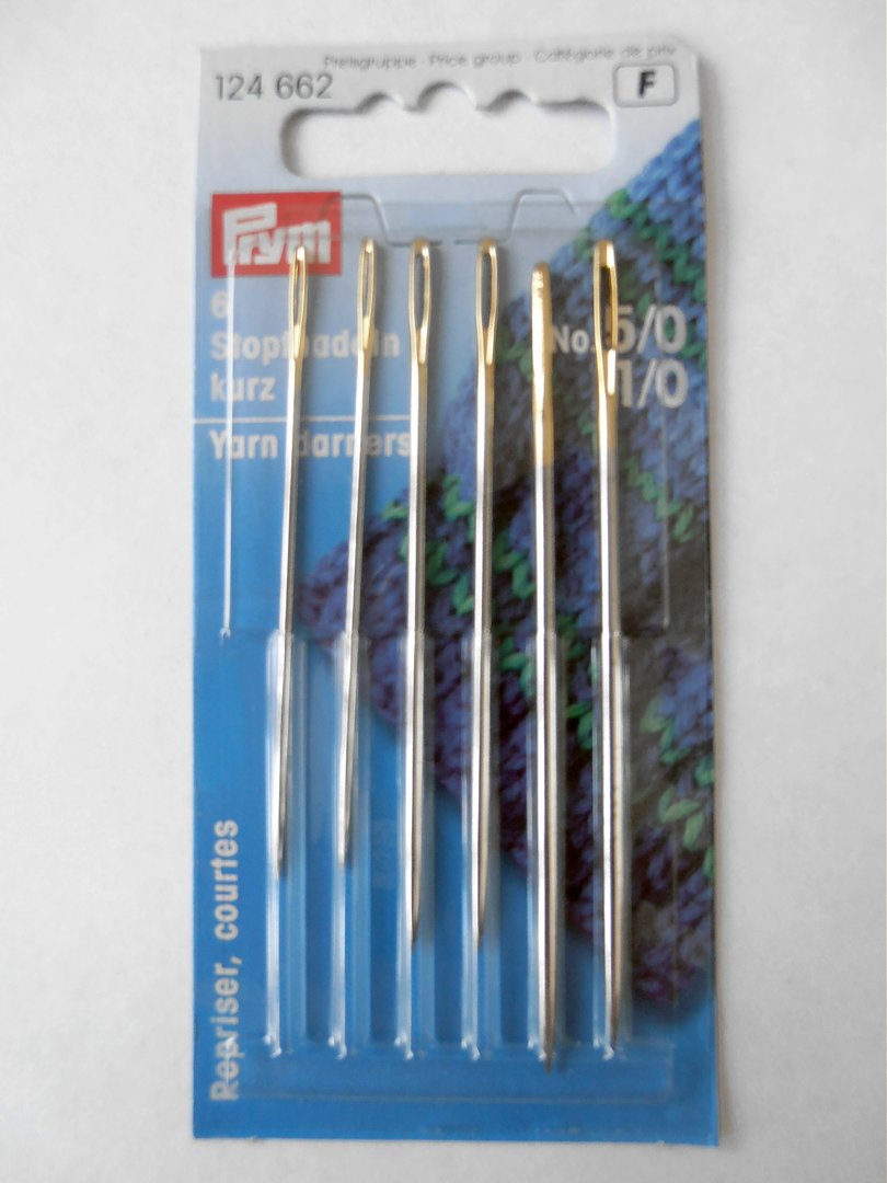 Prym Yarn Darning Needles Pack of 6 Assorted No 5/0, 1/0