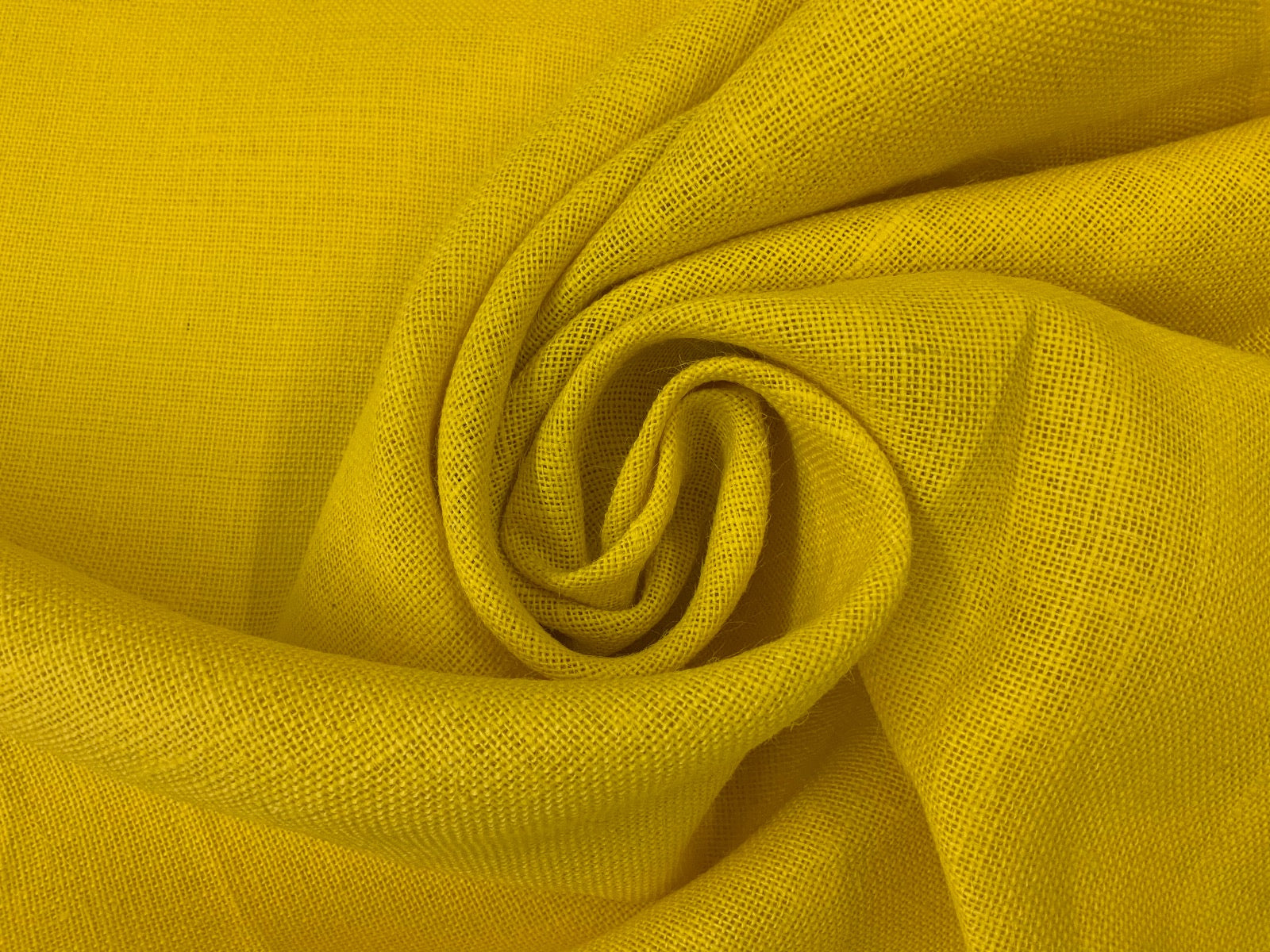 Bright Yellow Hessian Fabric