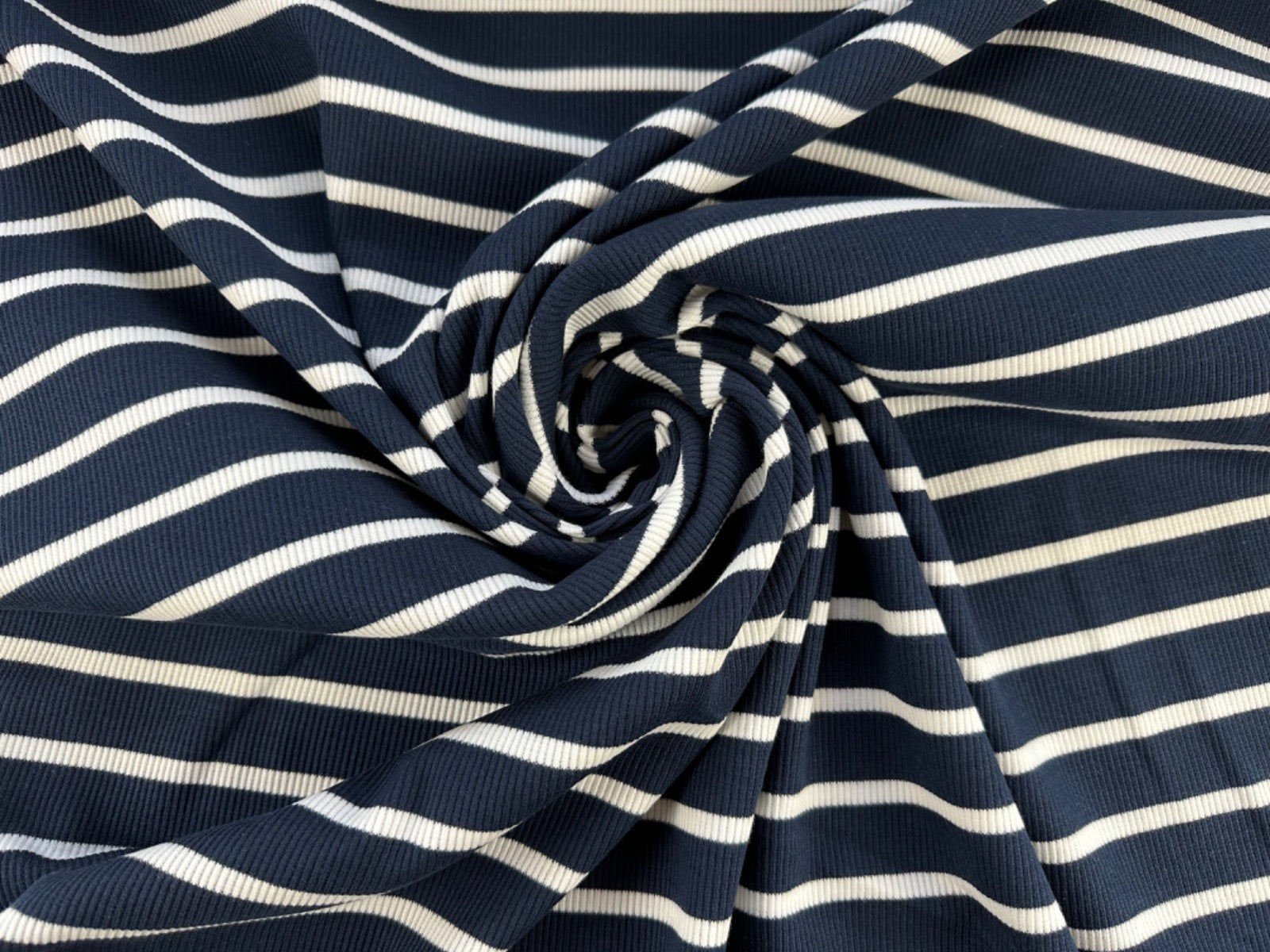 W02 Stripey Rib Jersey Navy