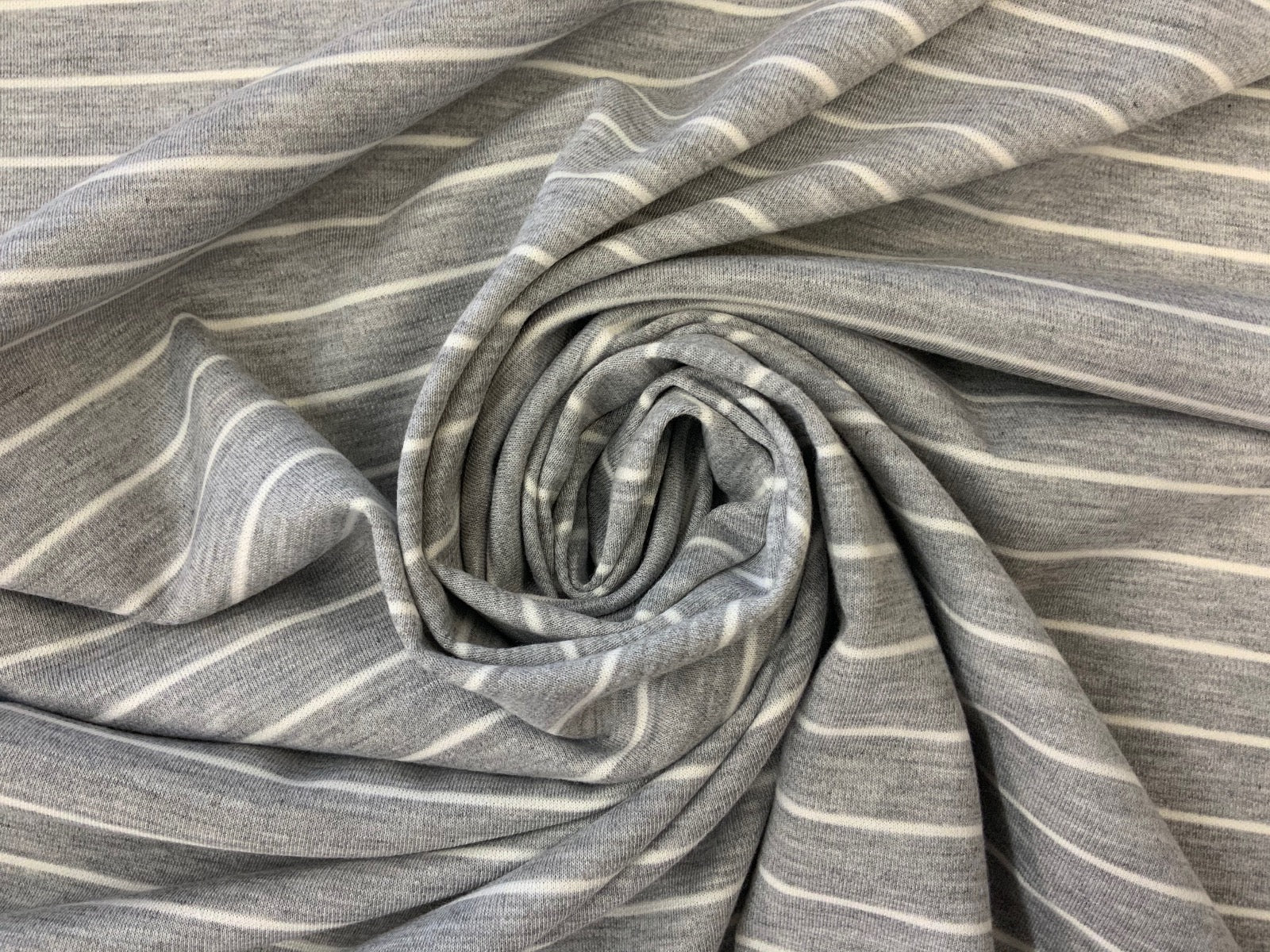 F239 Stripe Heavy Jersey Grey