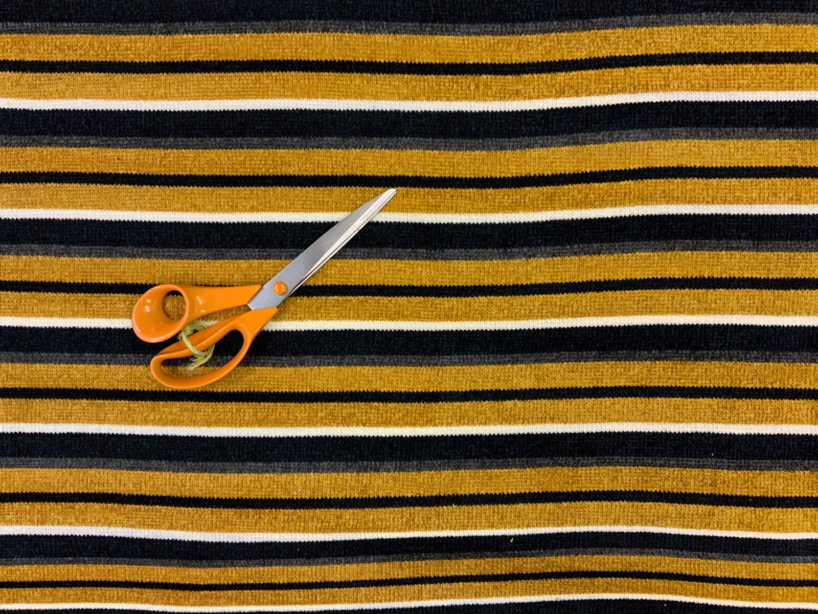 B360 Chenille Stripe Knit Mustard