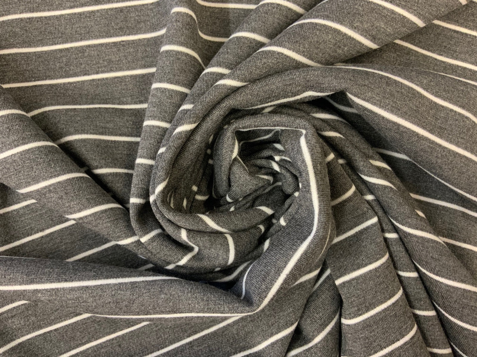 F238 Stripe Heavy Jersey Charcoal