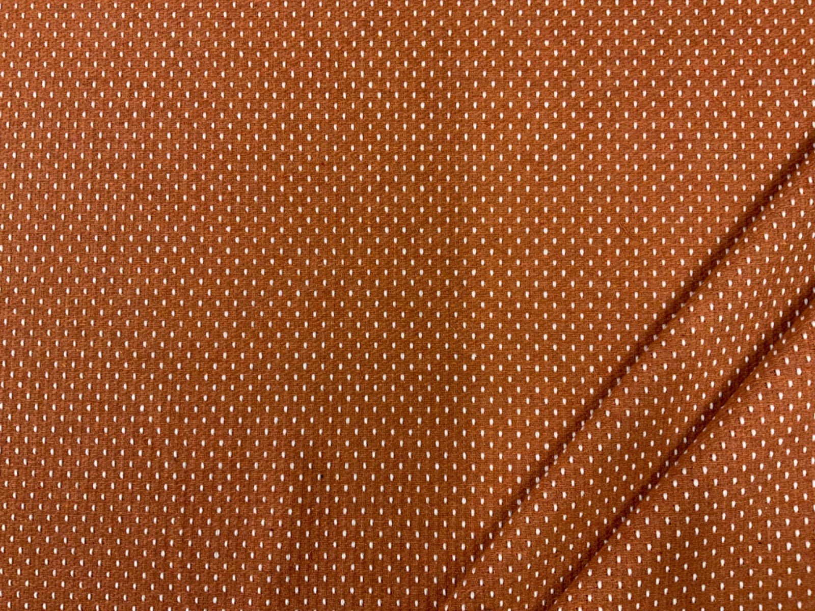 F277 Wool Mix Stitch Spot Orange