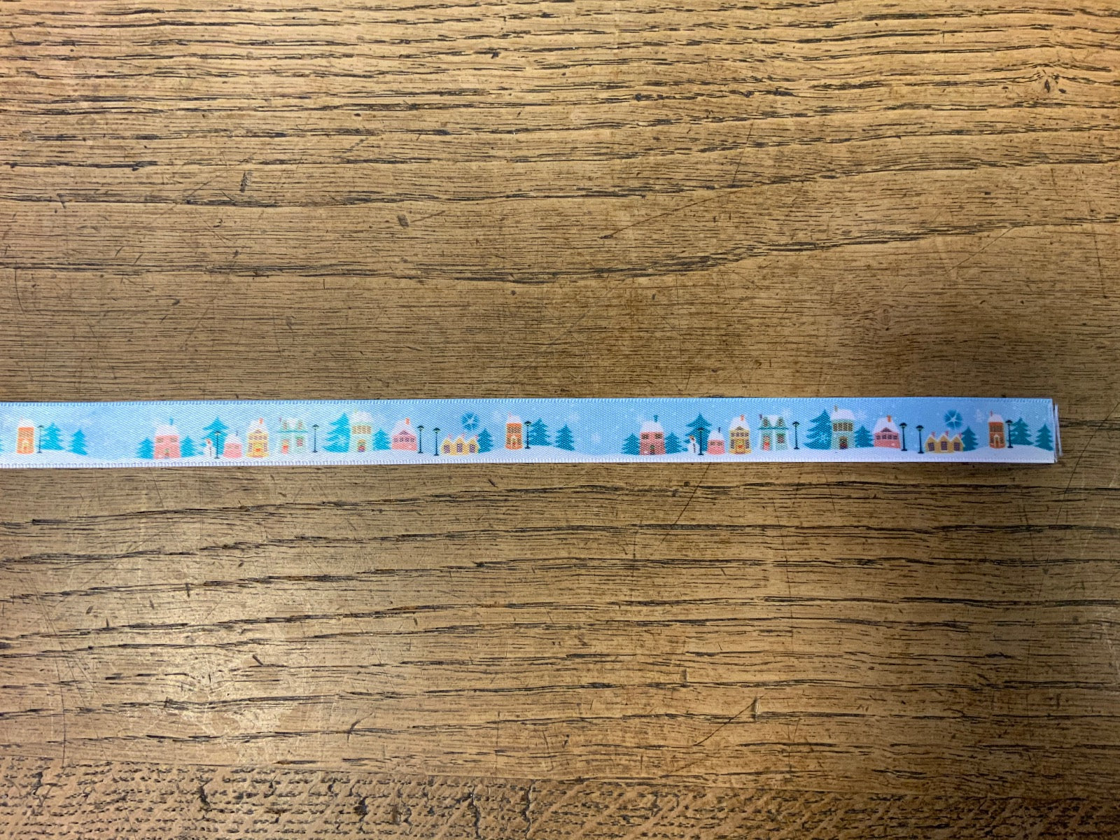 Little Christmas House Satin Ribbon