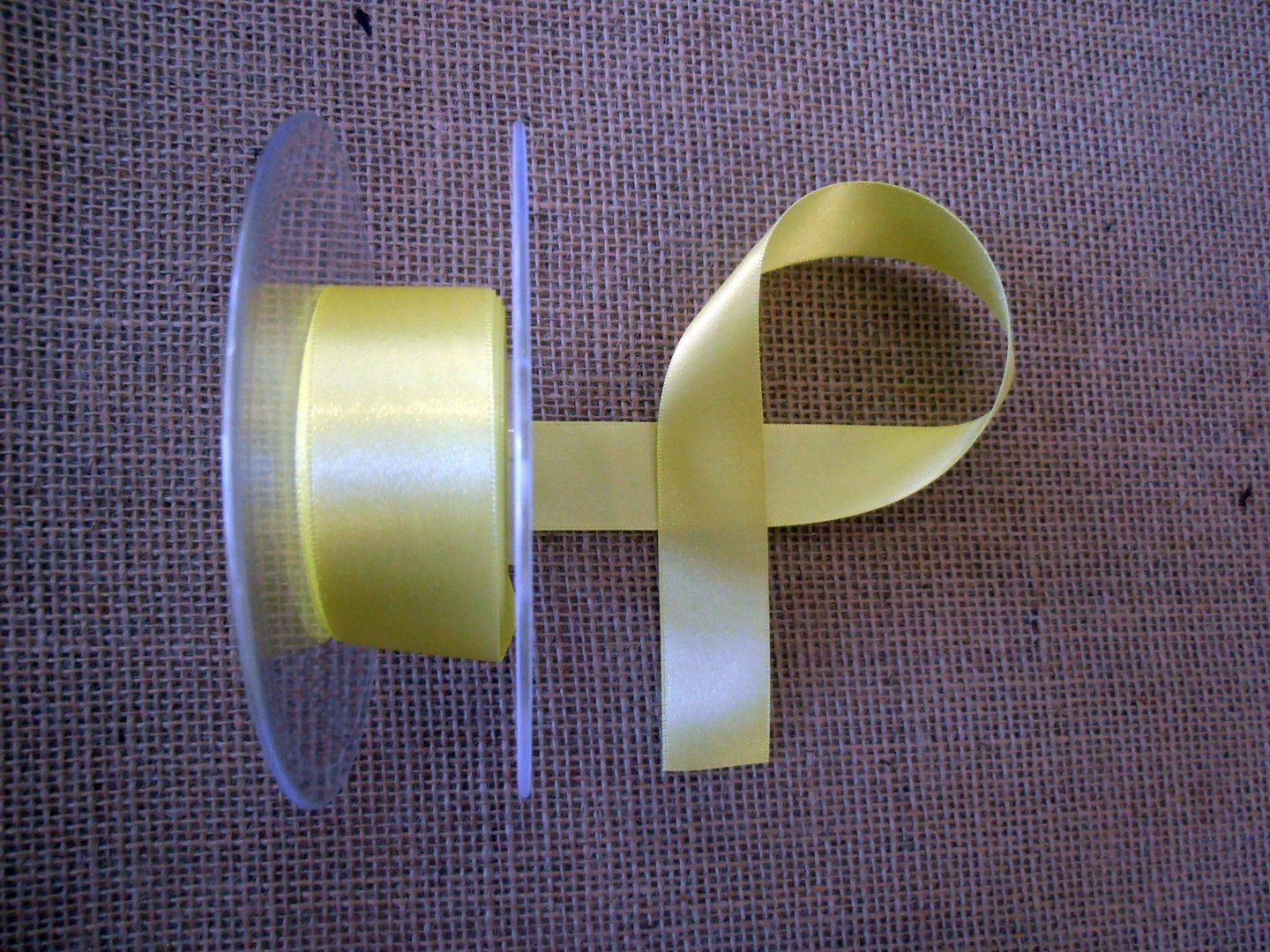 25mm Satin Ribbon Lemon col 5
