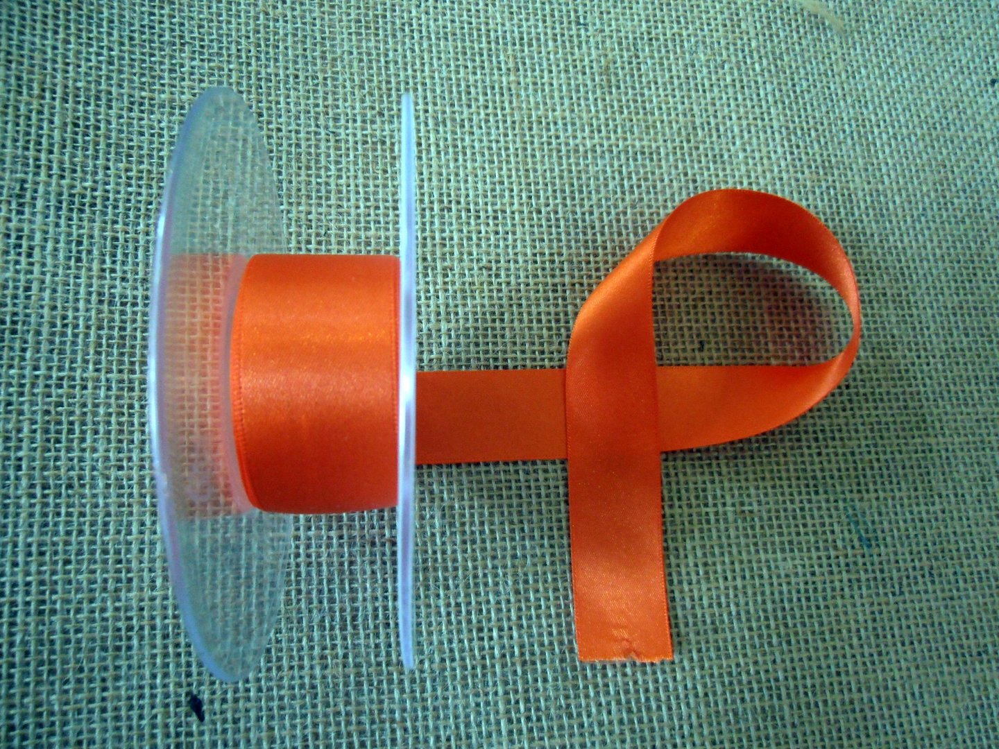25mm Satin Ribbon Flame col 677