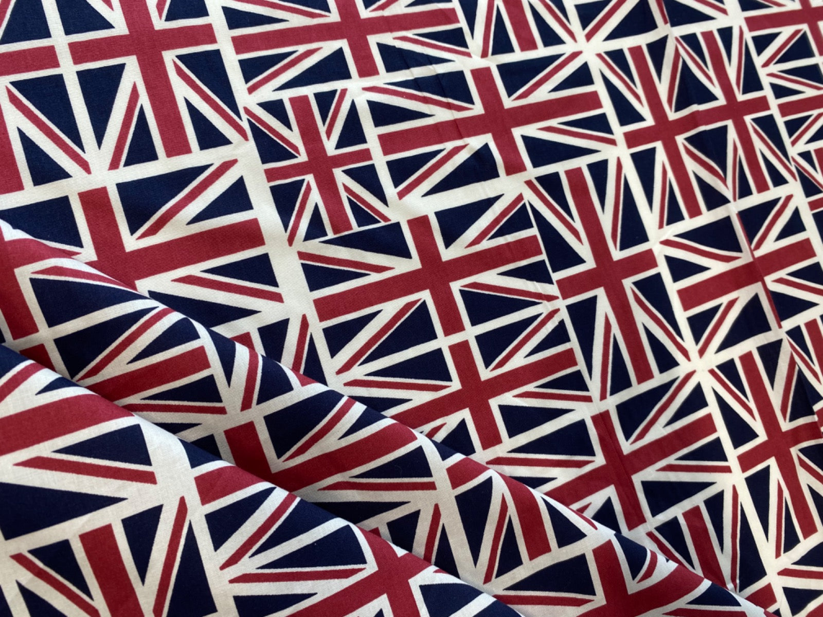 Union Jack Cotton Lawn Red White Blue Tex Ex 2706