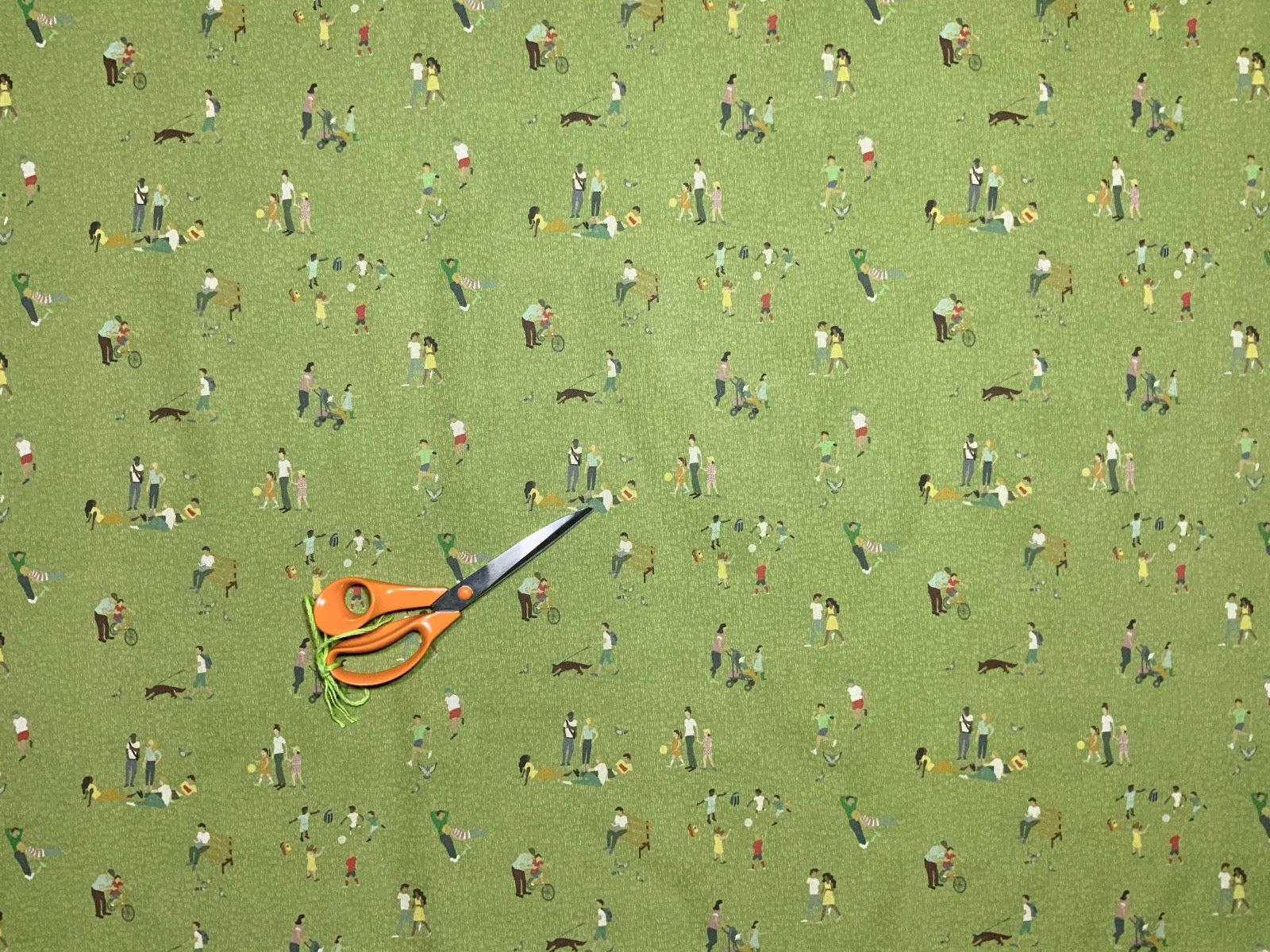 In The Park Linen Green S73