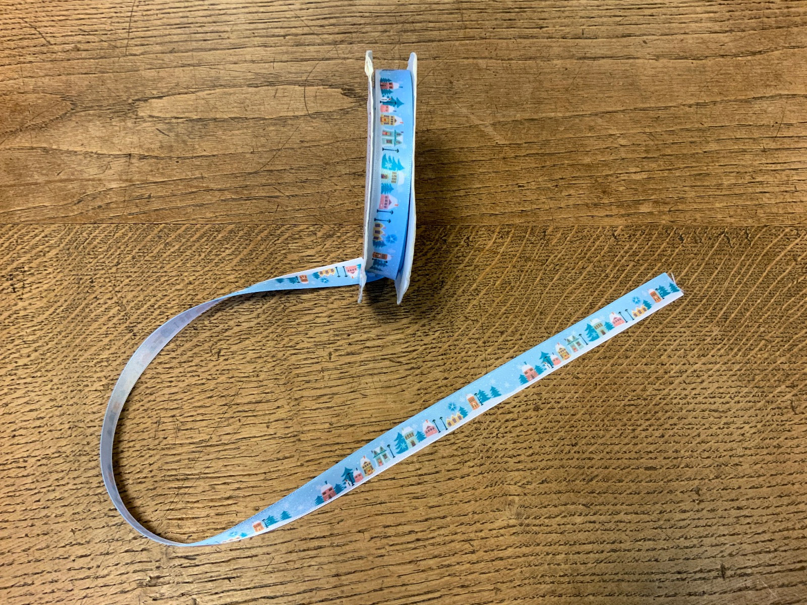 Little Christmas House Satin Ribbon