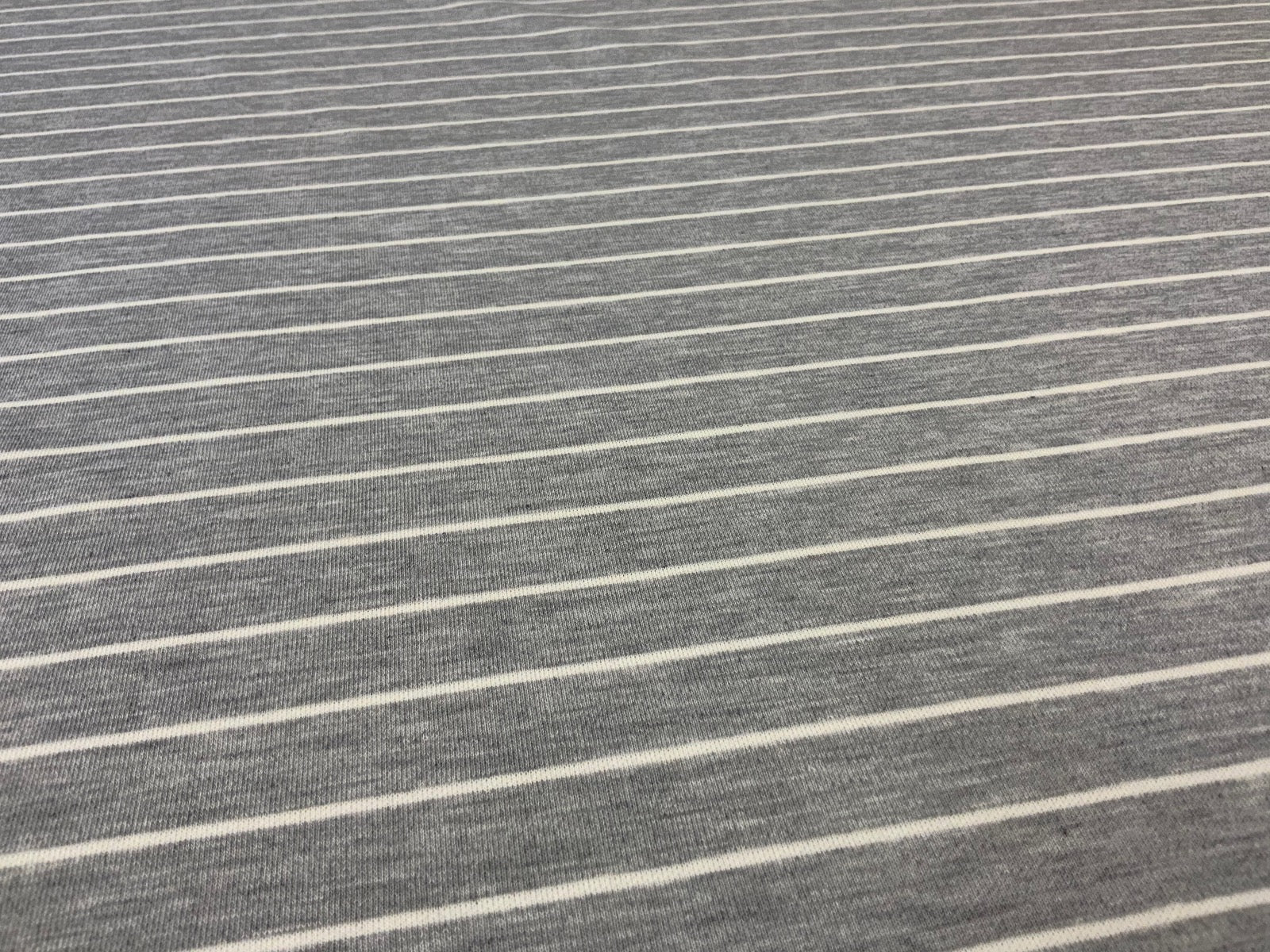 F239 Stripe Heavy Jersey Grey