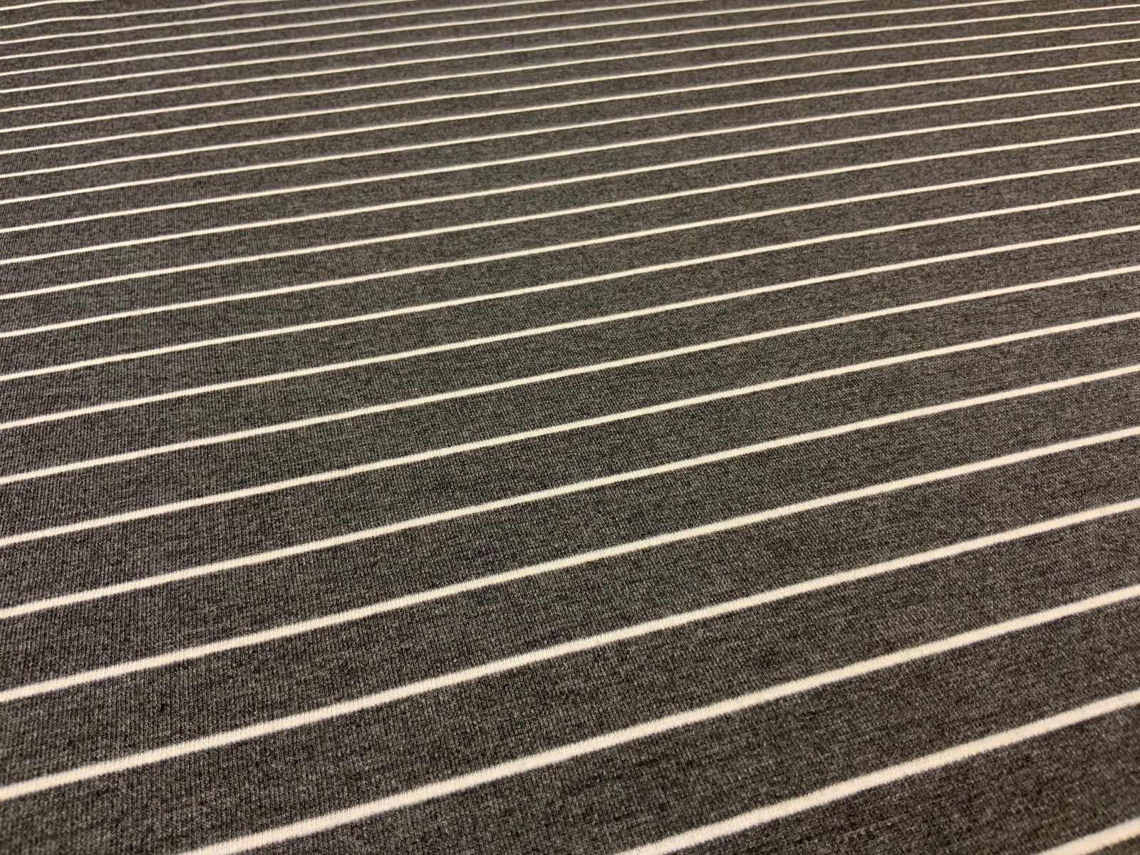F238 Stripe Heavy Jersey Charcoal