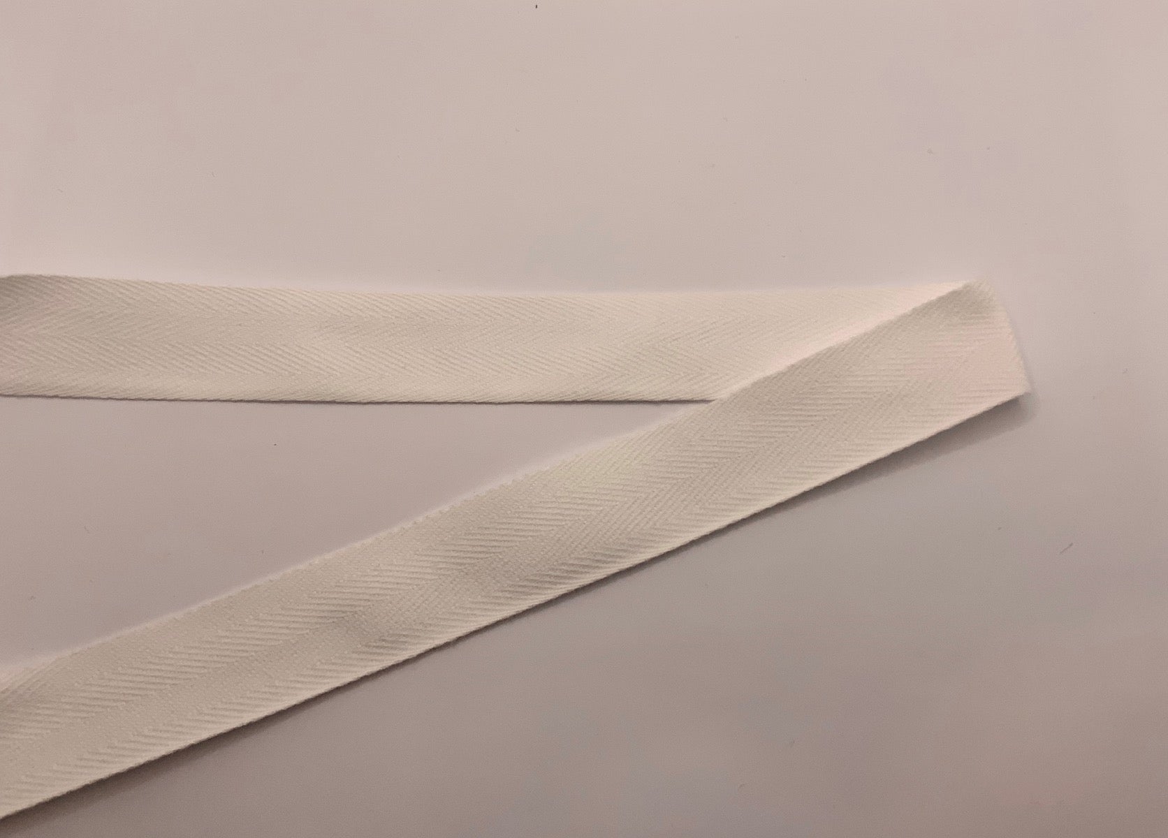 1" Cotton Tape White