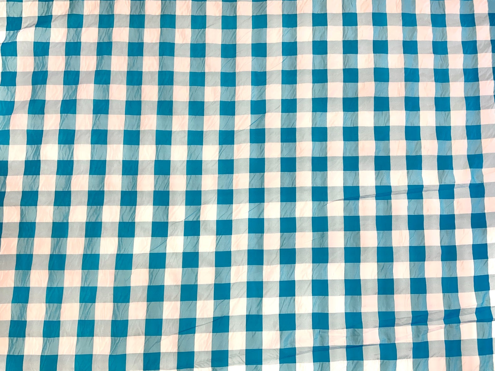 I386 Gingham Taffeta Turquoise