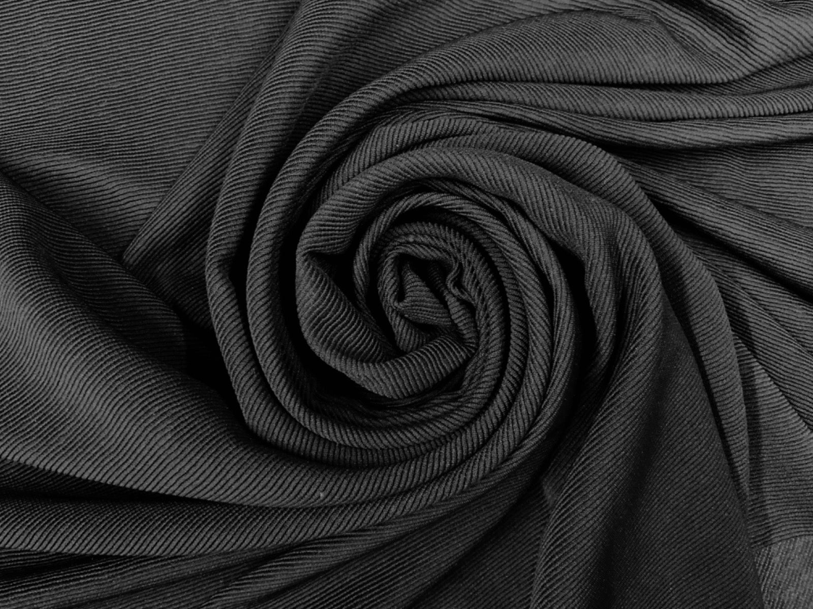 F301 Wavy Rib Jersey Black