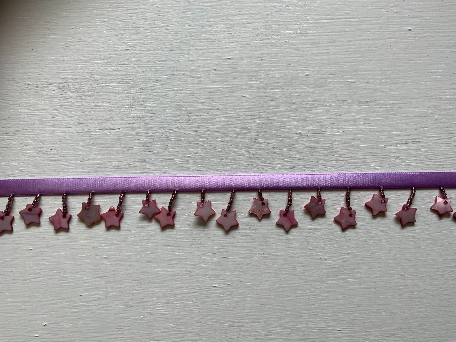 Beaded Star Trim Pink