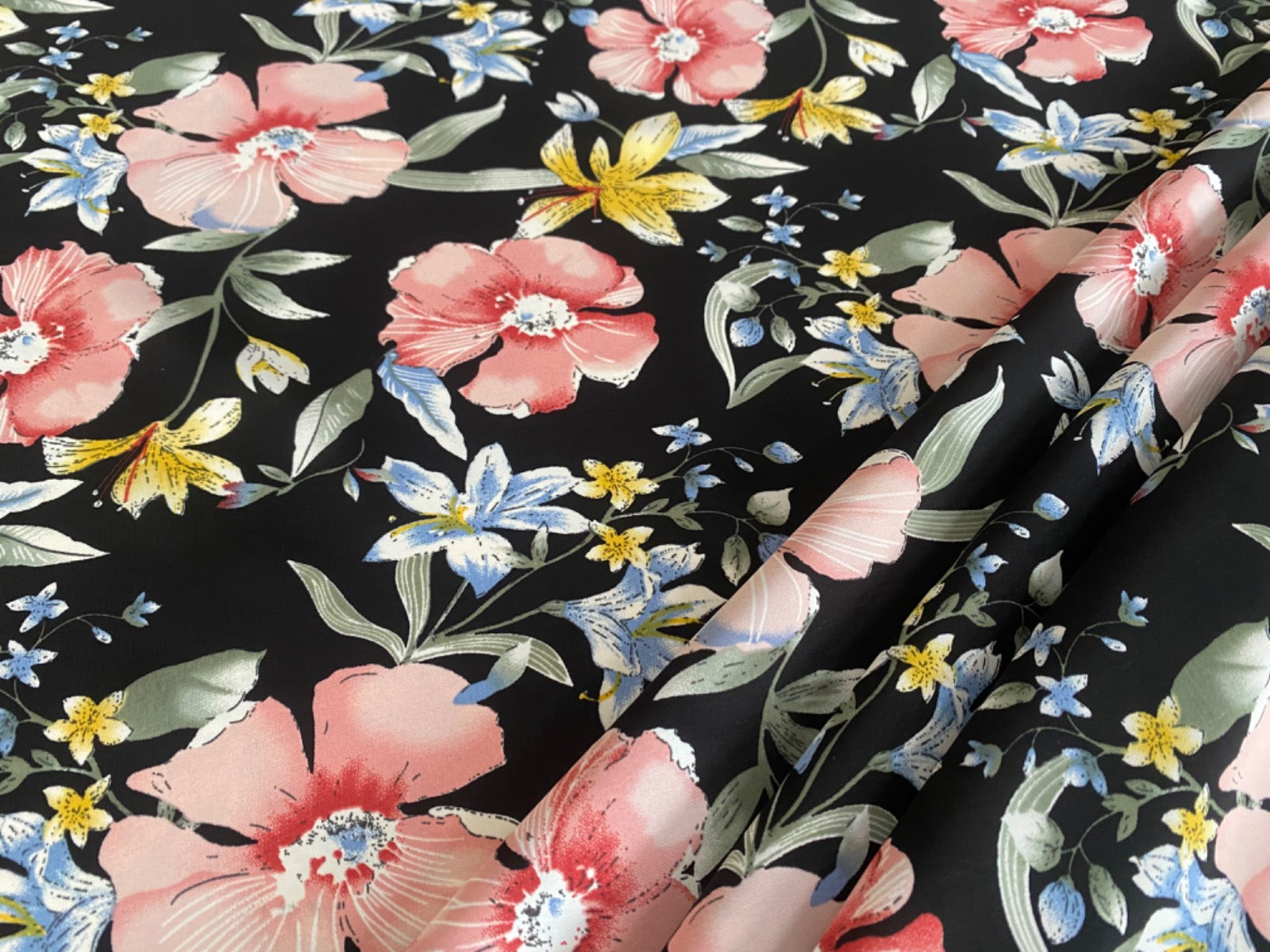 F343 Enchanted Garden Soft Drape Black