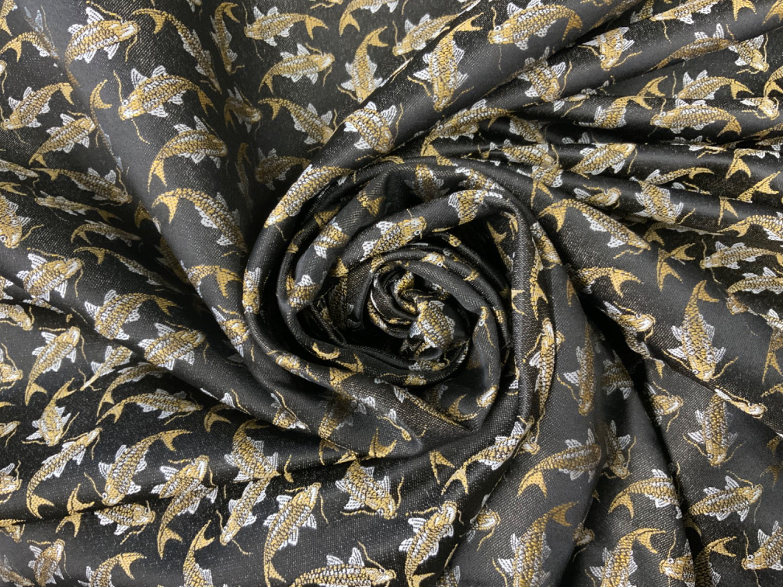 H312 Koi Pond Dress Tapestry Black