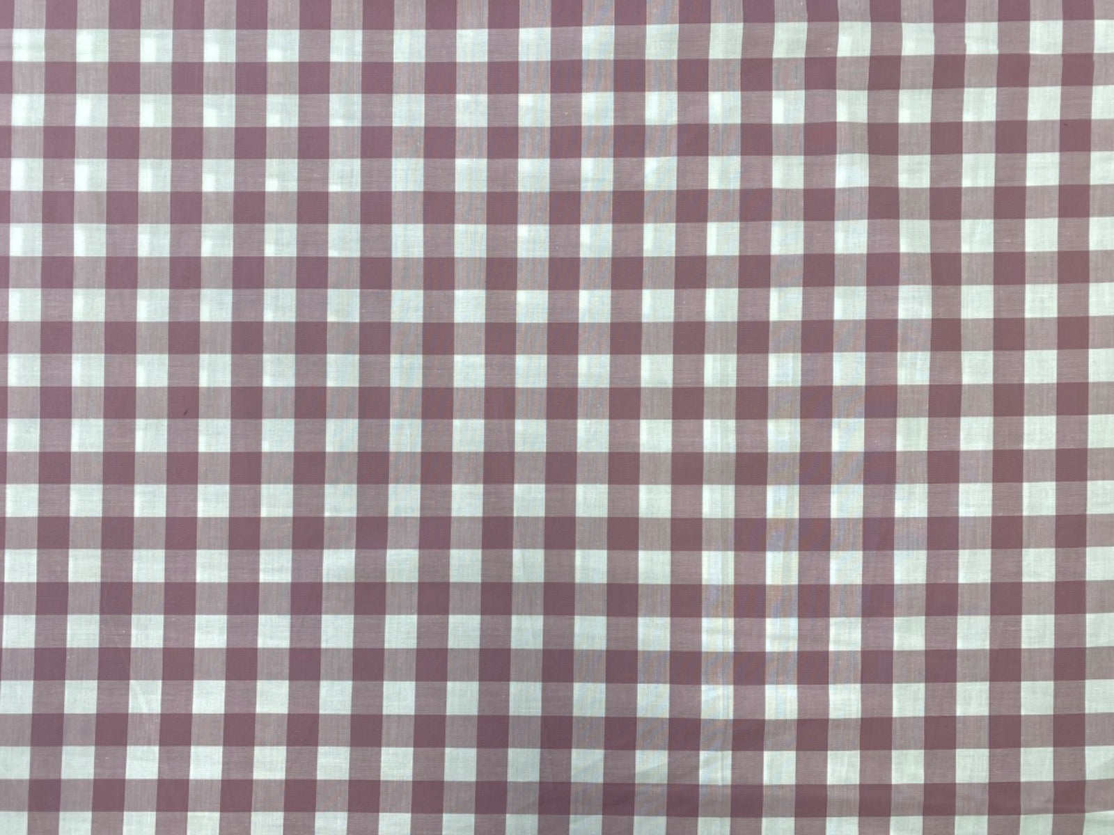 C761 17mm Woven Cotton Gingham Mauve