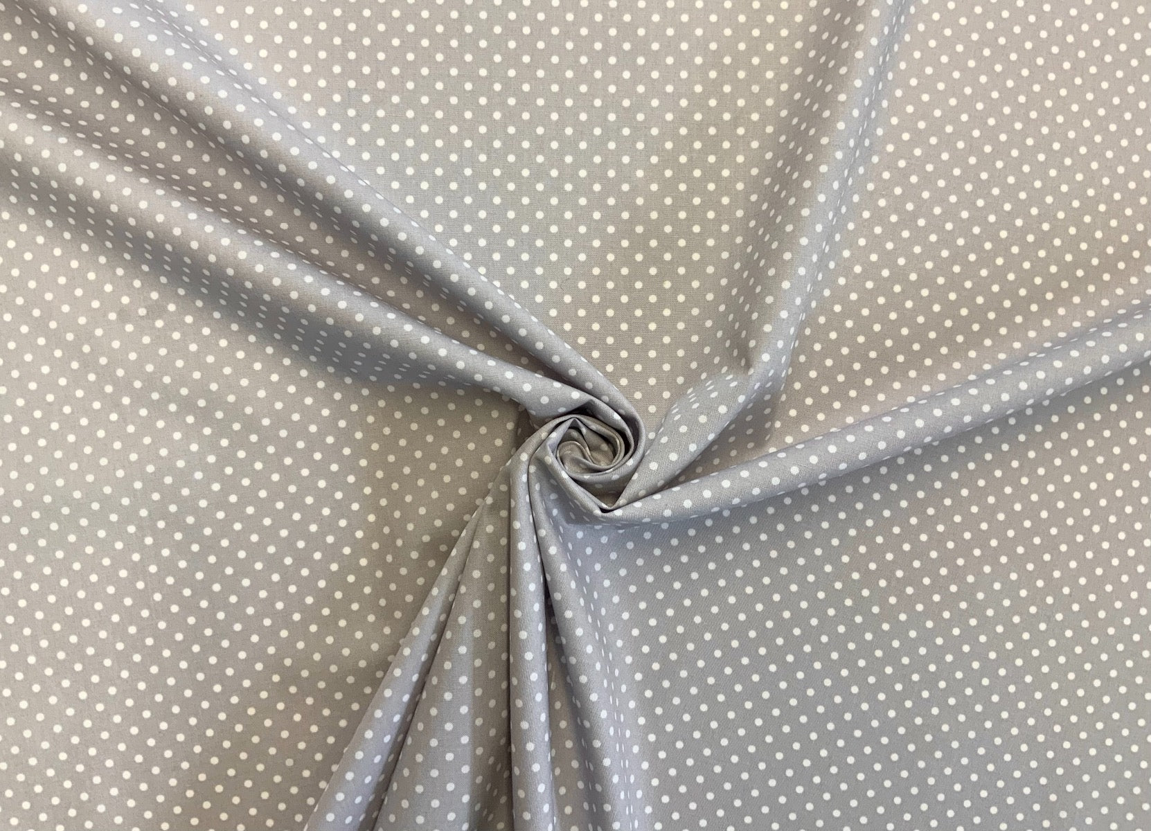 Spotty Cotton Poplin Silver CP0009