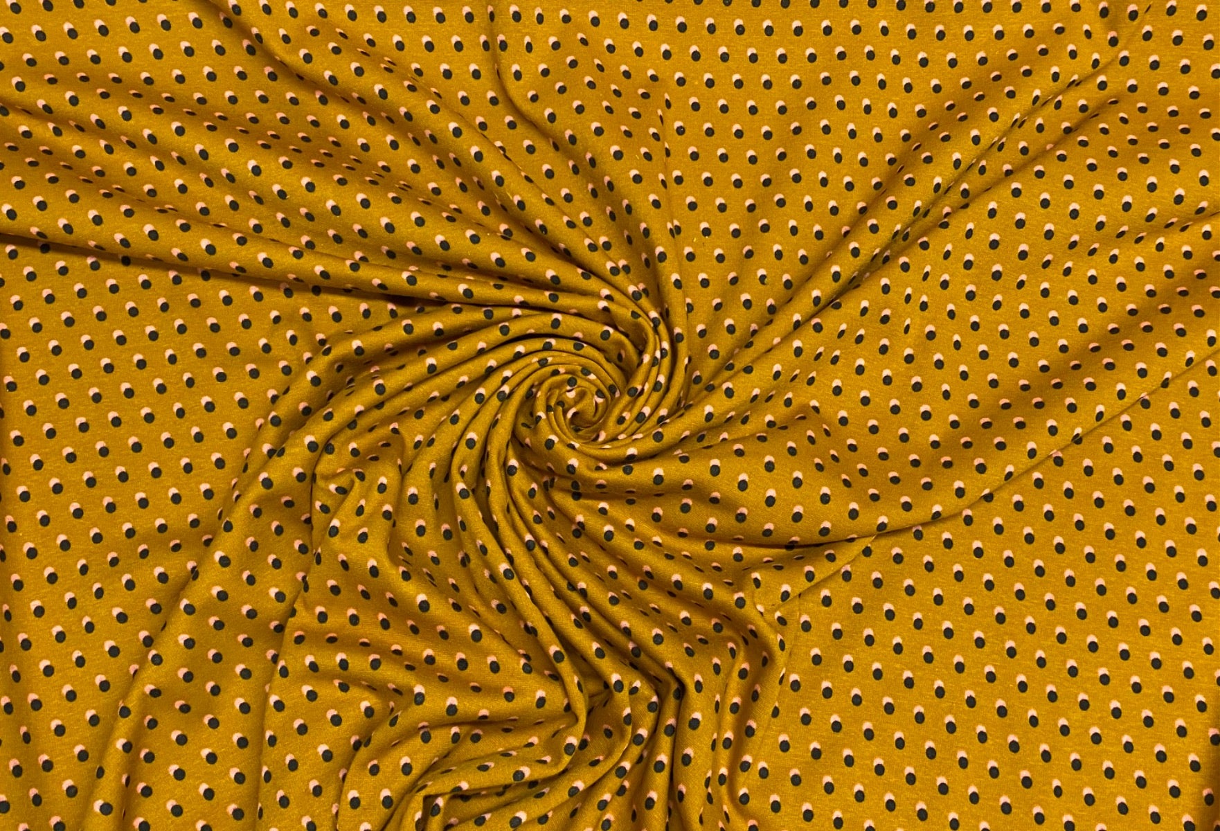 i459 Dotty Cuddle Fur Backed Jersey Sweatshirt Mustard