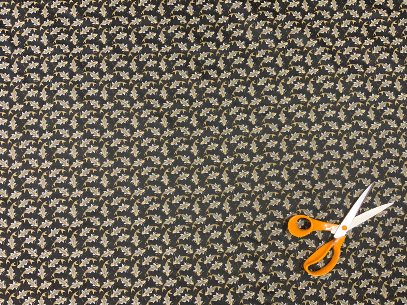 H312 Koi Pond Dress Tapestry Black