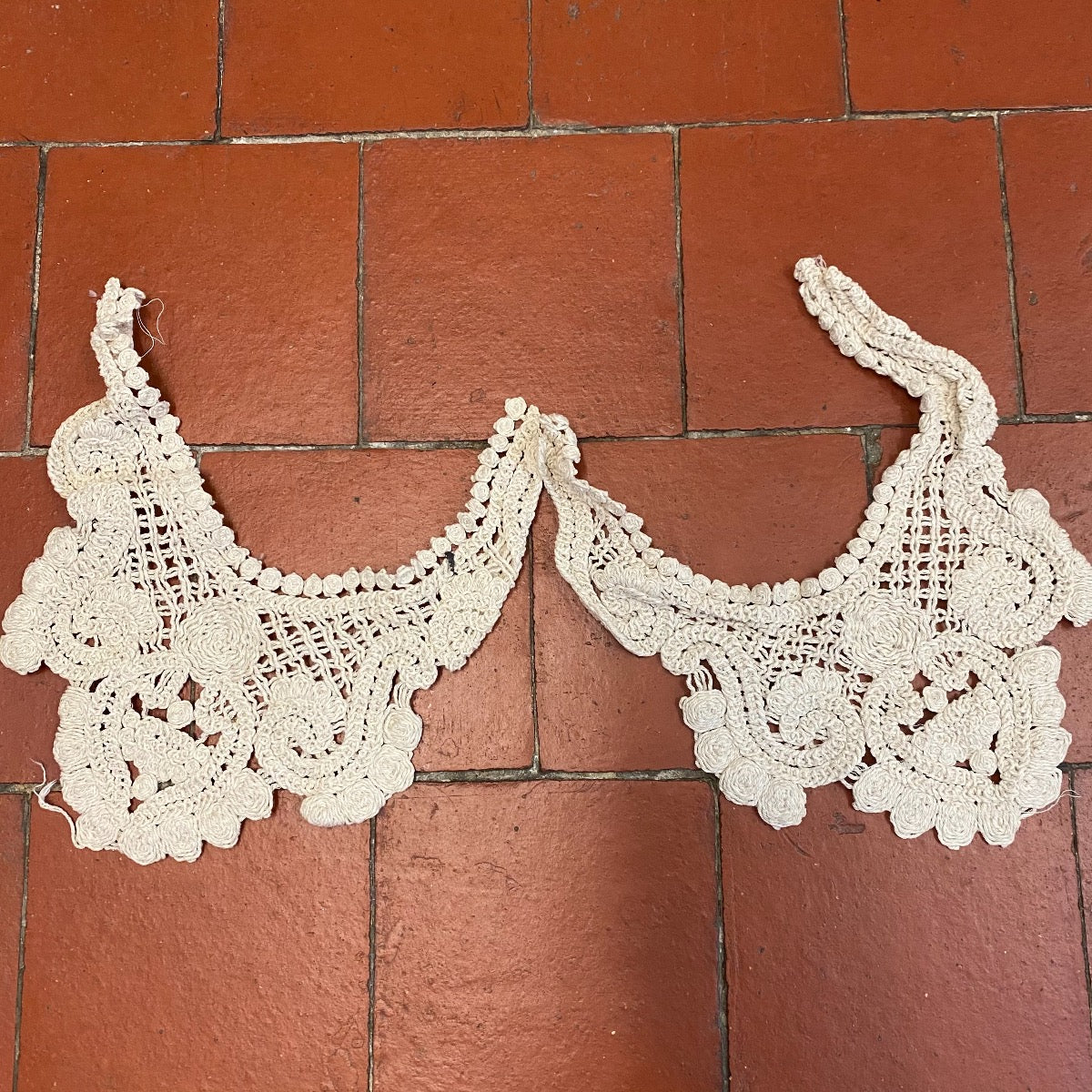 Pair Of Boho Crochet Collar Cappuccino