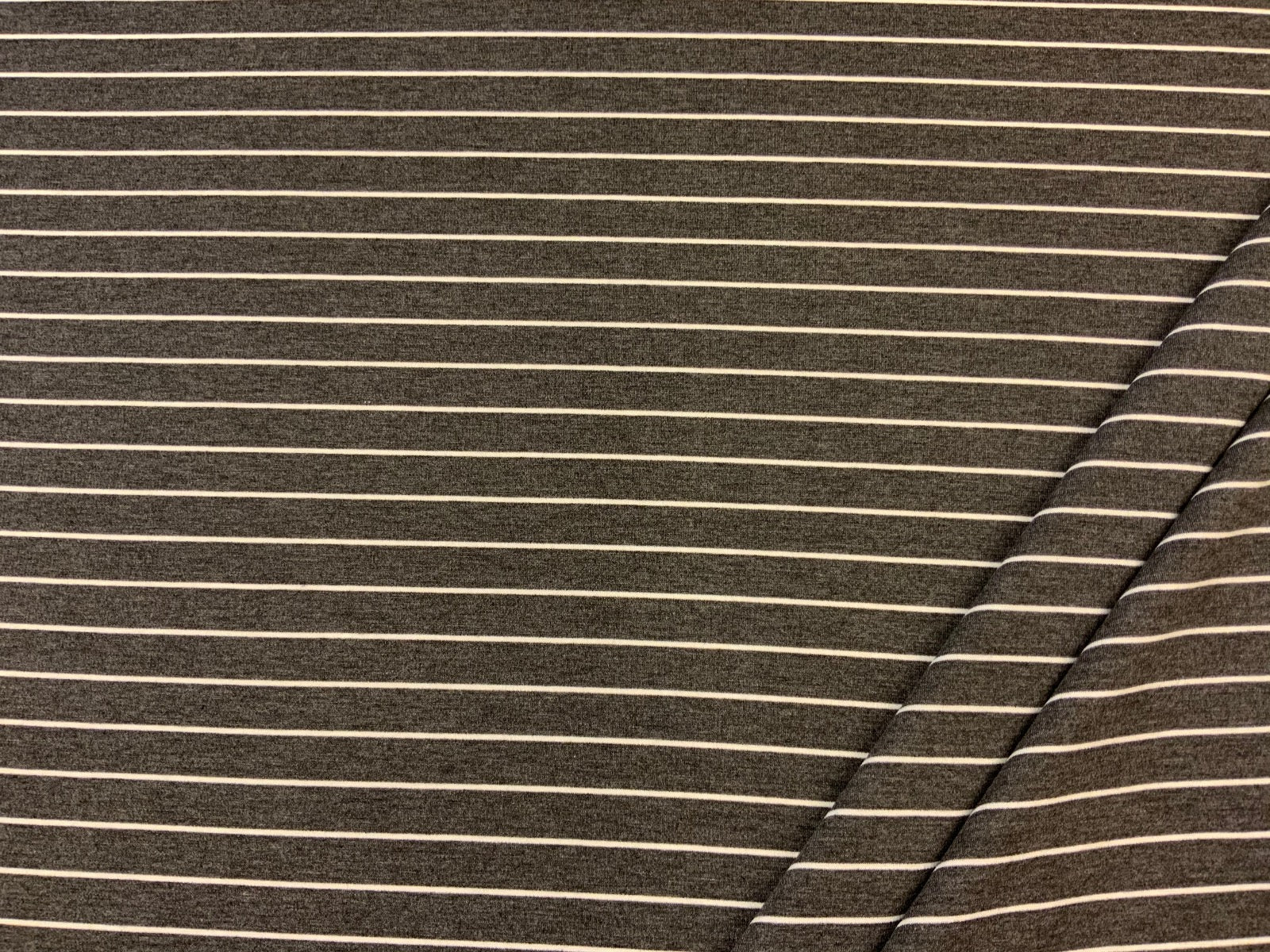 F238 Stripe Heavy Jersey Charcoal