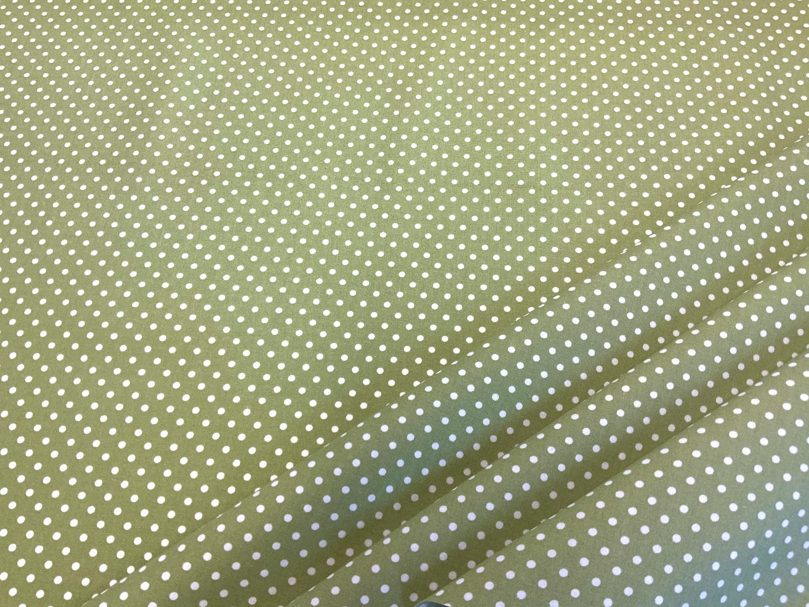 Spotty Cotton Poplin Green CP0009