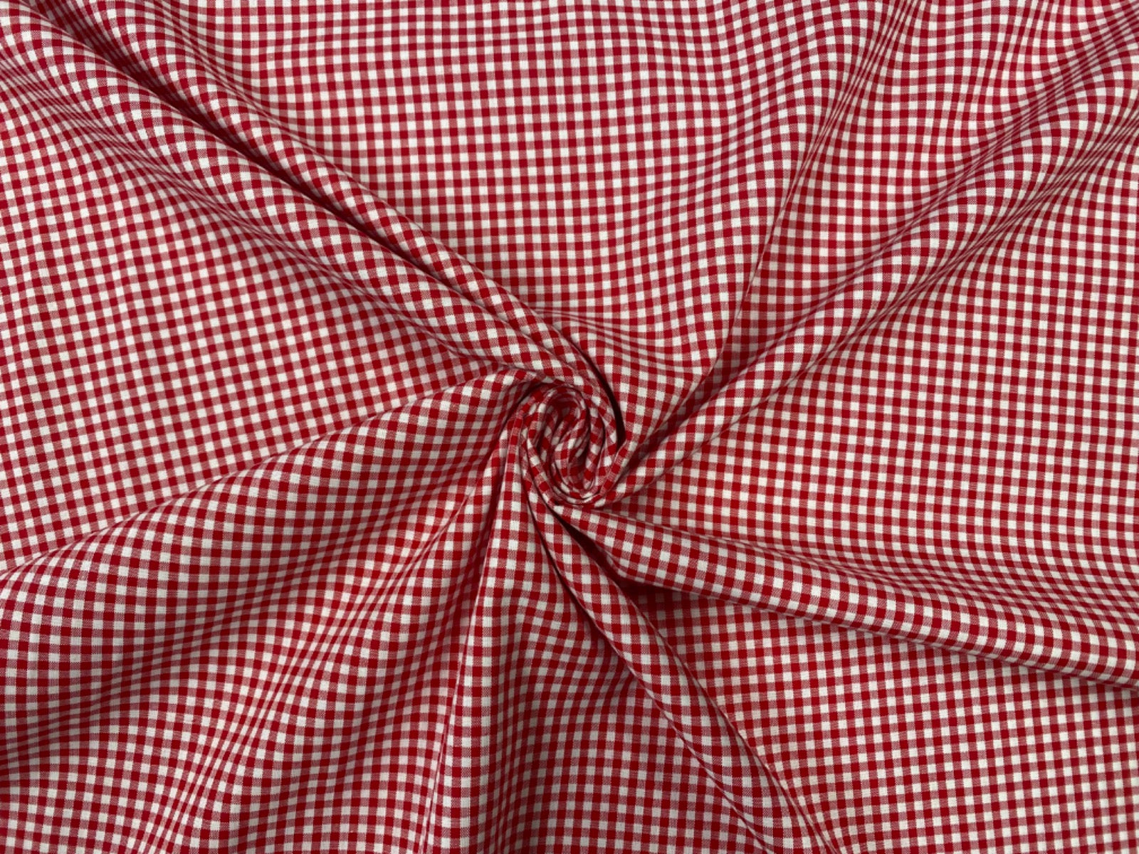 C750 3mm Red Woven Cotton Gingham