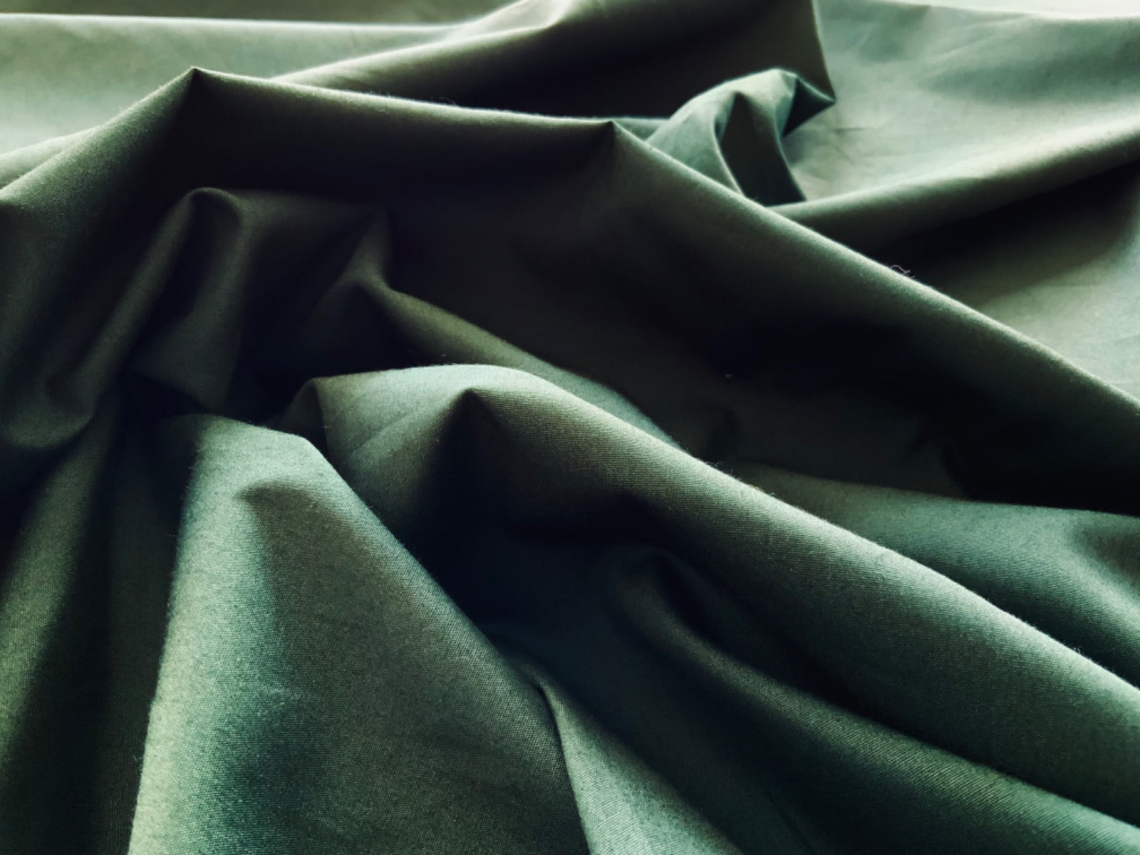 Plain Cotton Poplin Bottle Green CP0001