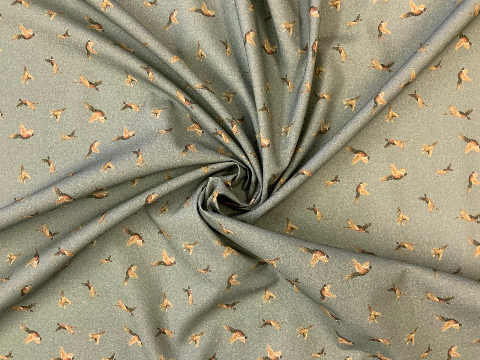 S107 Pheasant Dress Cotton