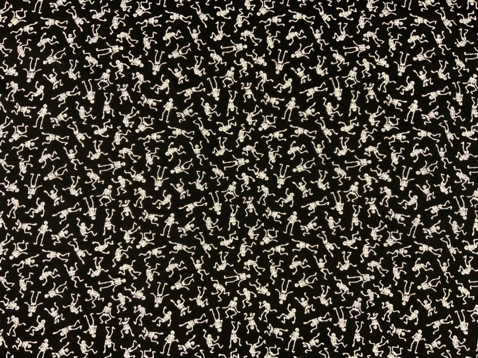 C711 Dancing Skeletons Poly Cotton