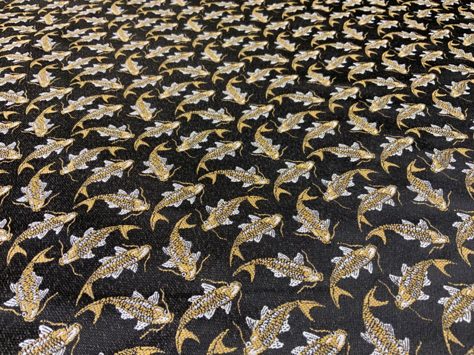 H312 Koi Pond Dress Tapestry Black