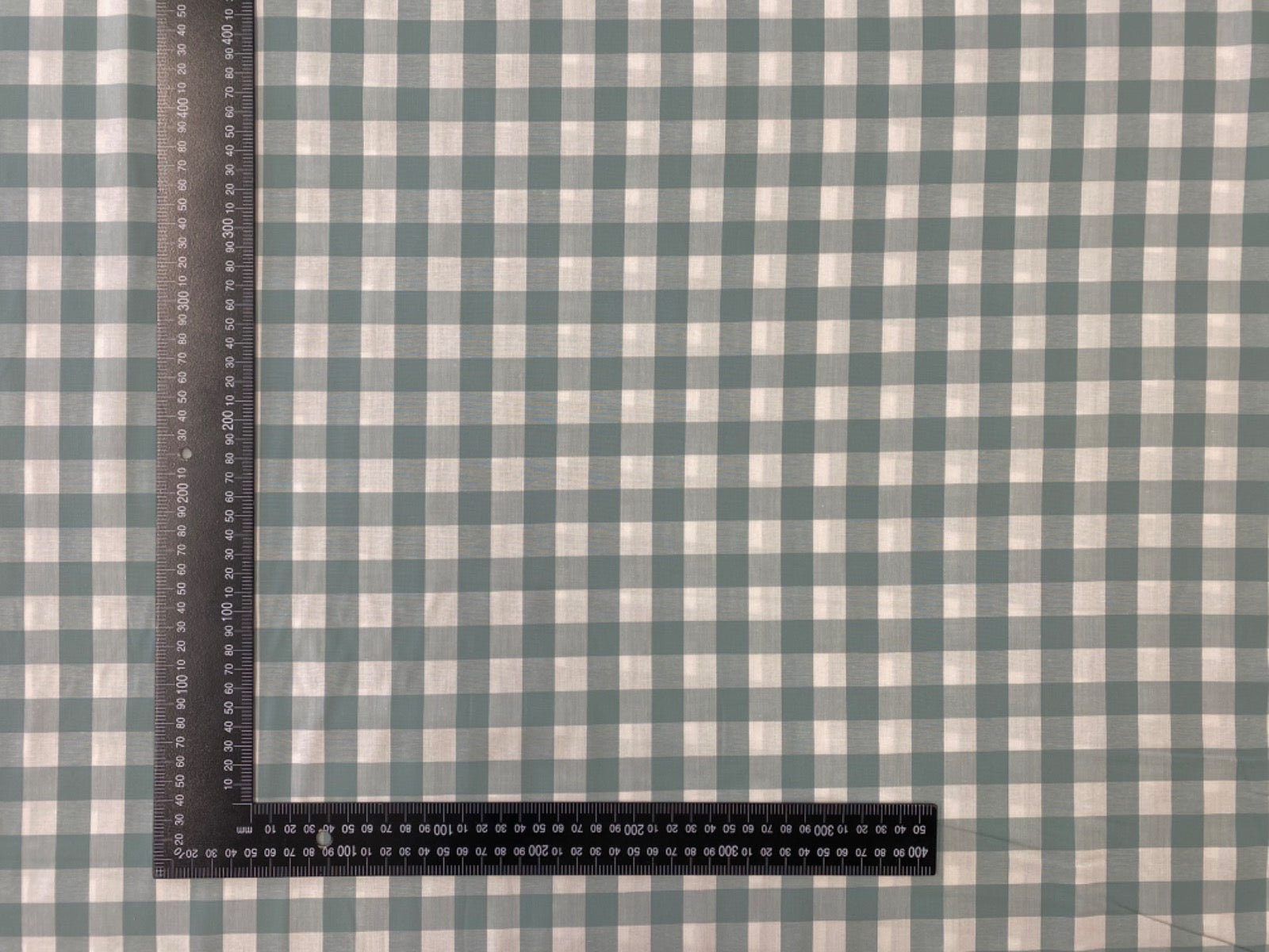 C760 17mm Woven Cotton Gingham Duck Egg