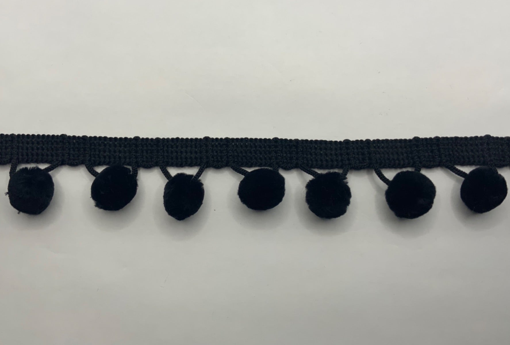 Black Velvet Pom Pom Trim