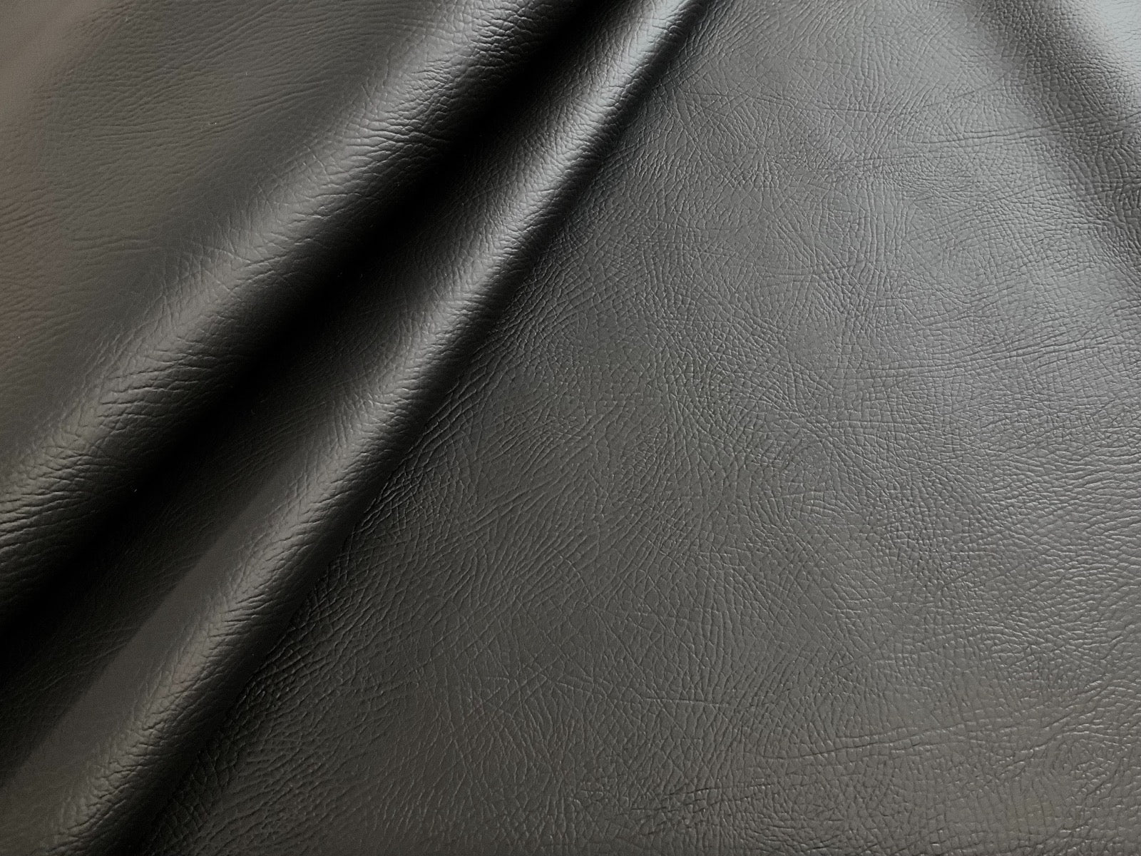 Flame Retardant Faux Leatherette Fabric Black