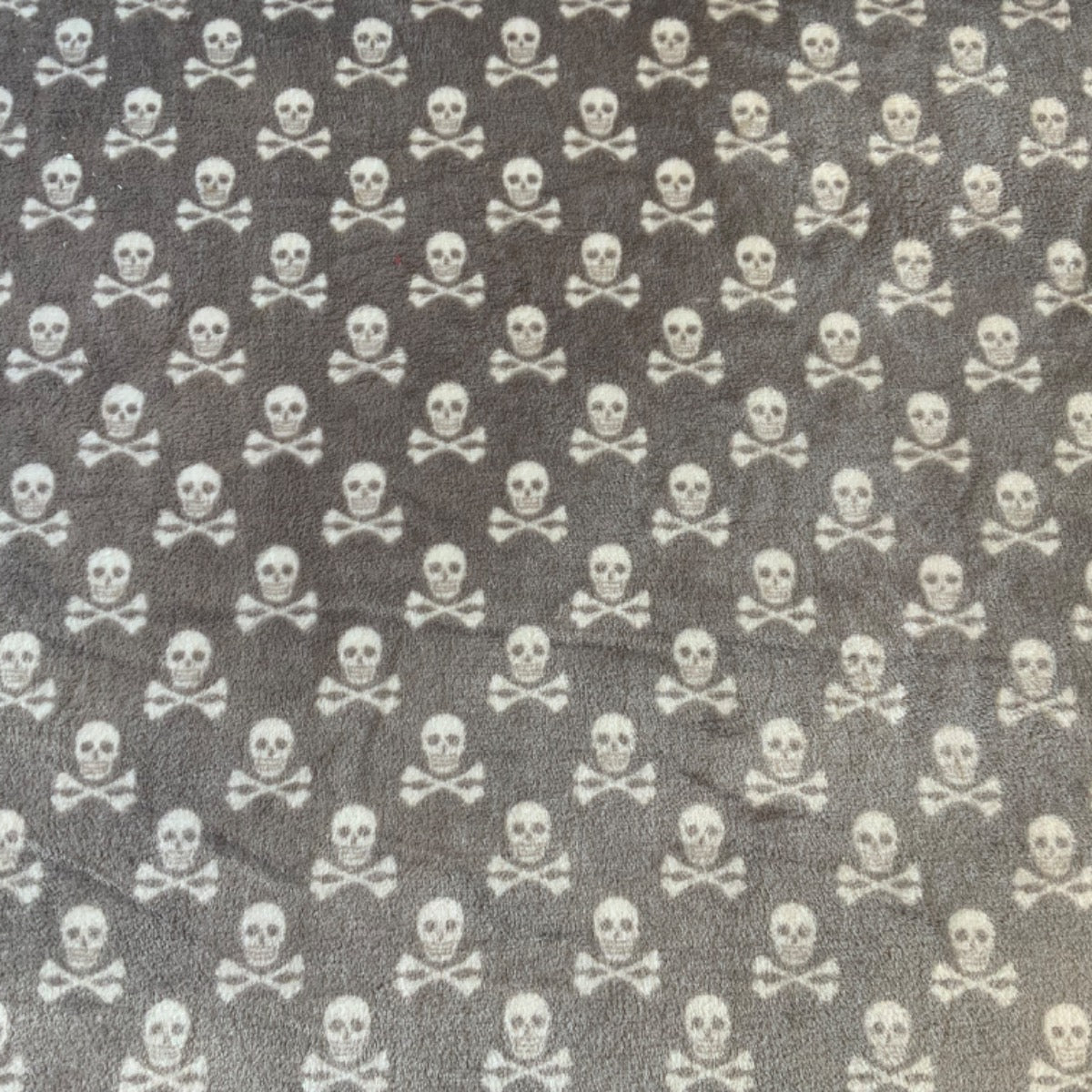 I447 Skull Cuddle Fleece Grey