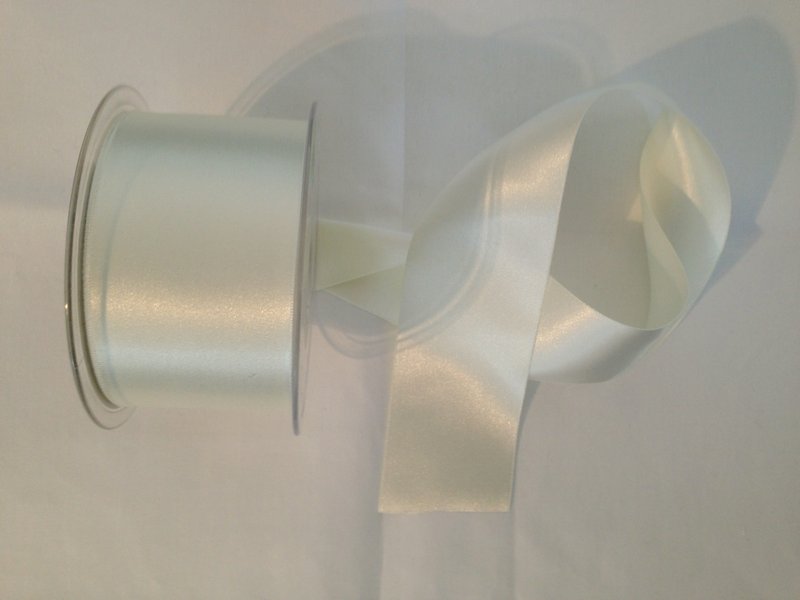 50mm Satin Ribbon Ivory