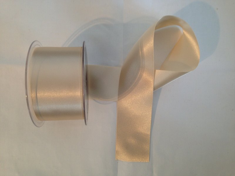 50mm Satin Ribbon Cream