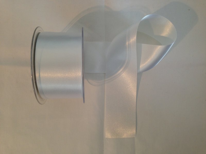 50mm Satin Ribbon White