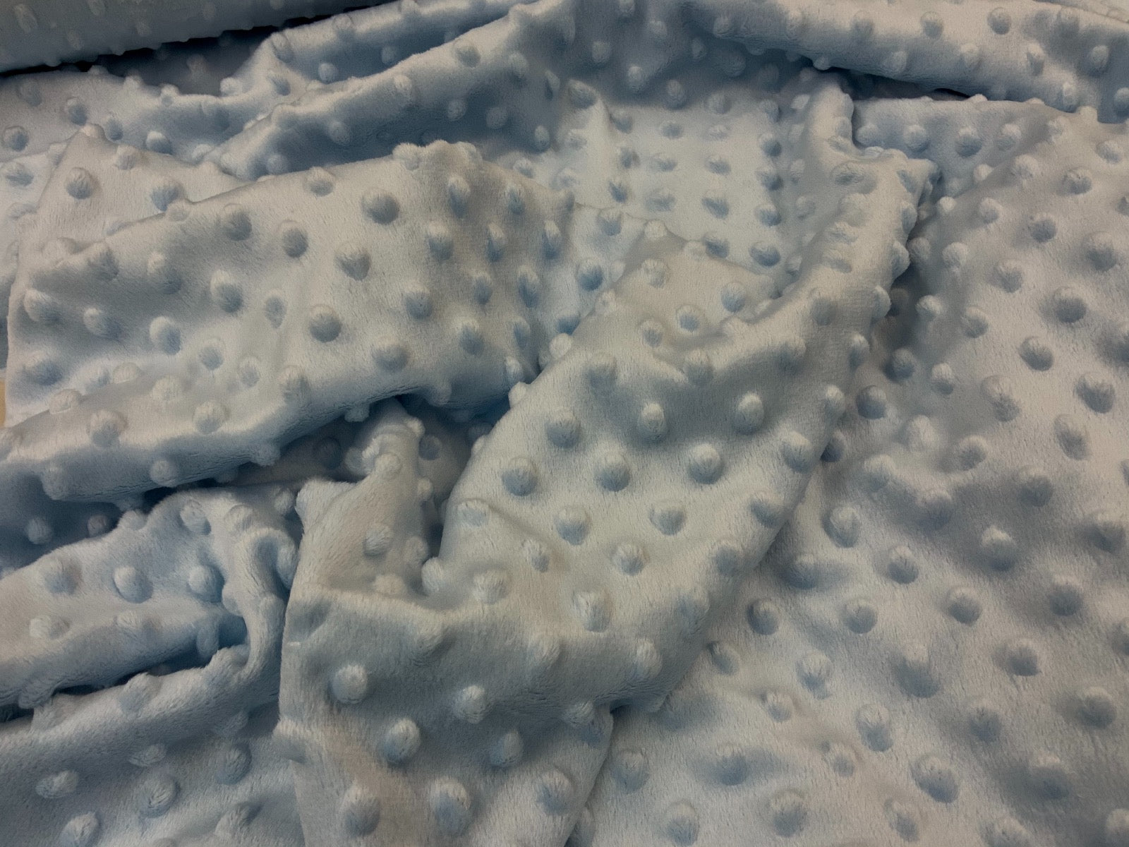 Pale Blue Dimple Fleece Fur Fabric