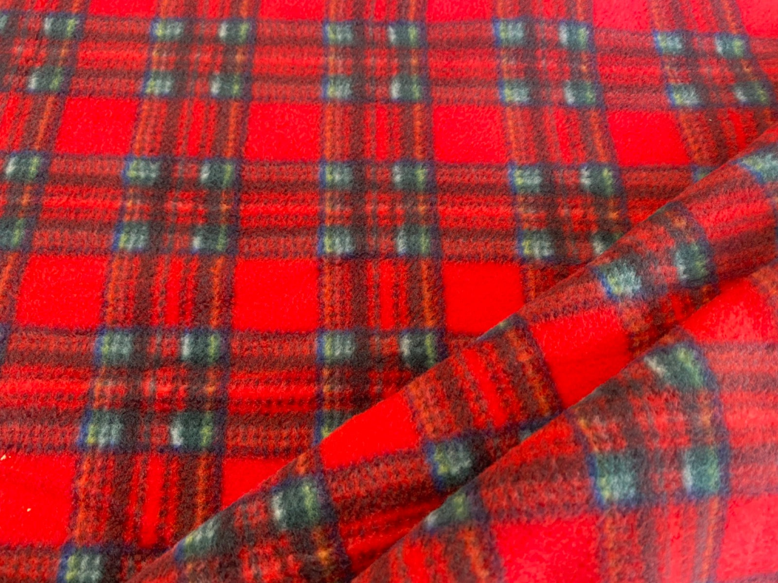 C503 Red Tartan Polar Fleece