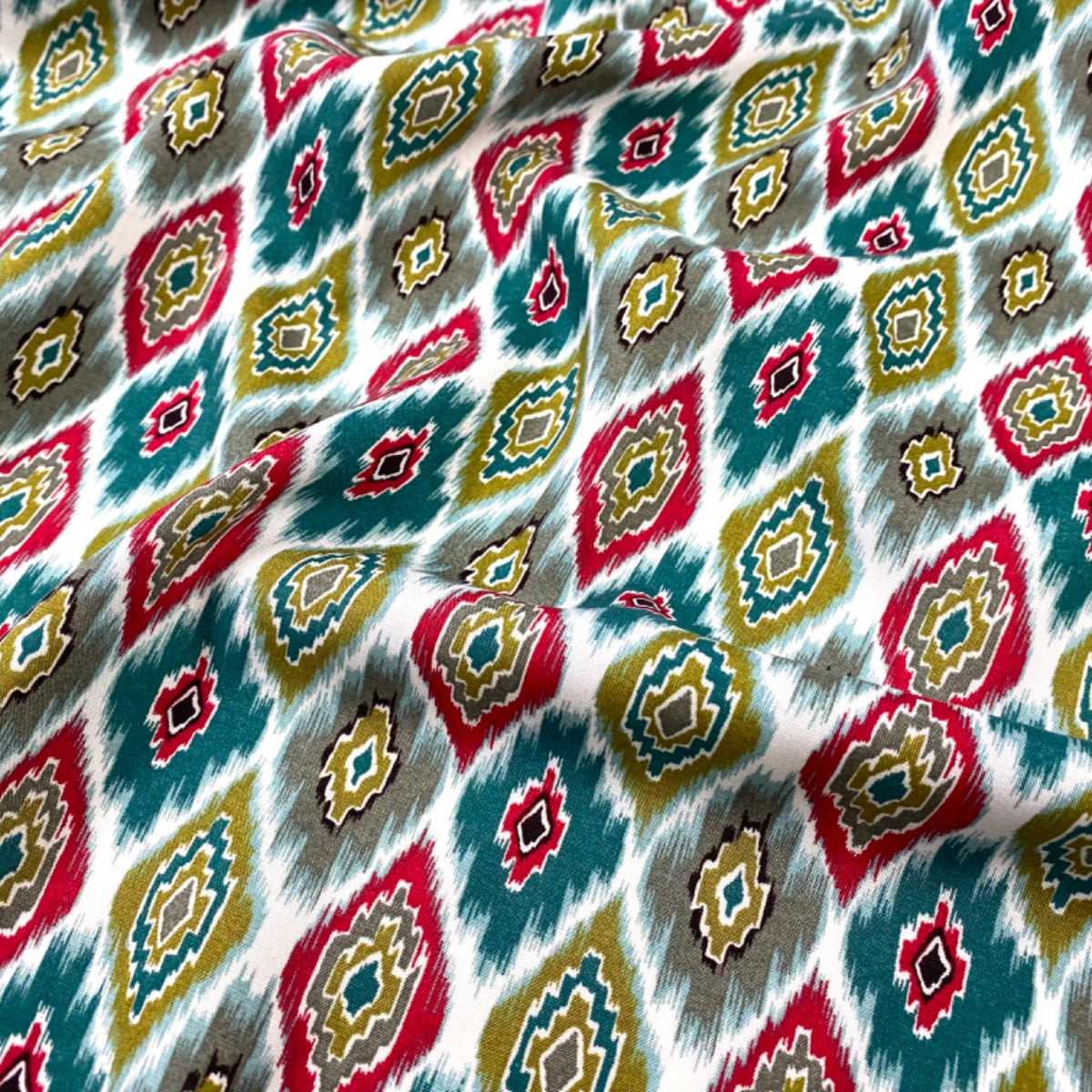 U268 Ikat Viscose Emerald