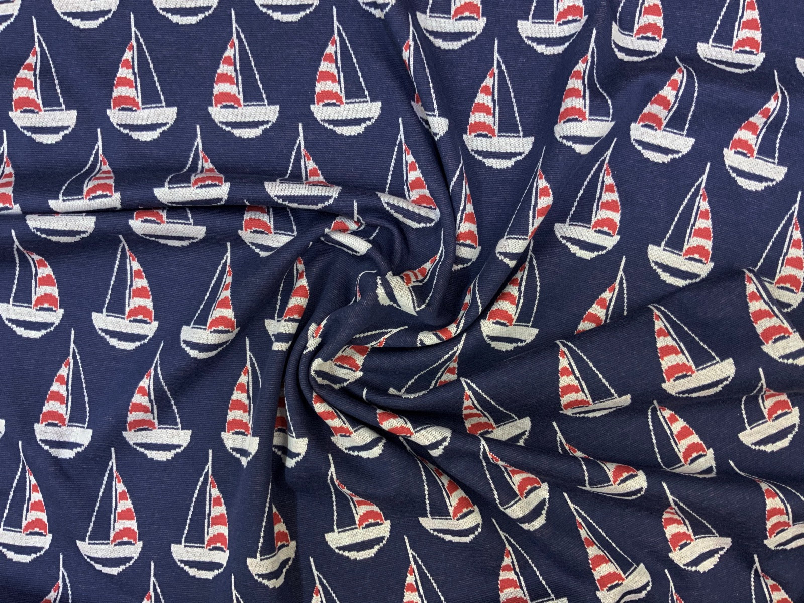 Sailing Boat Knit Navy B257
