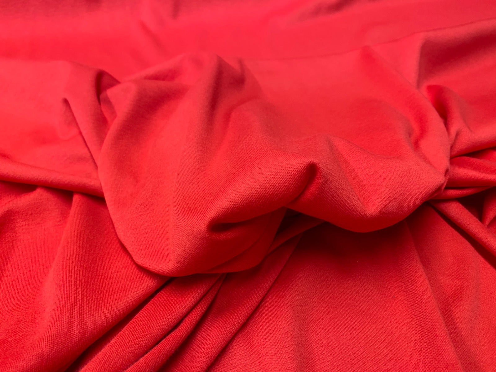 Plain Cotton Interlock Jersey Bright Red Tex Ex 2753