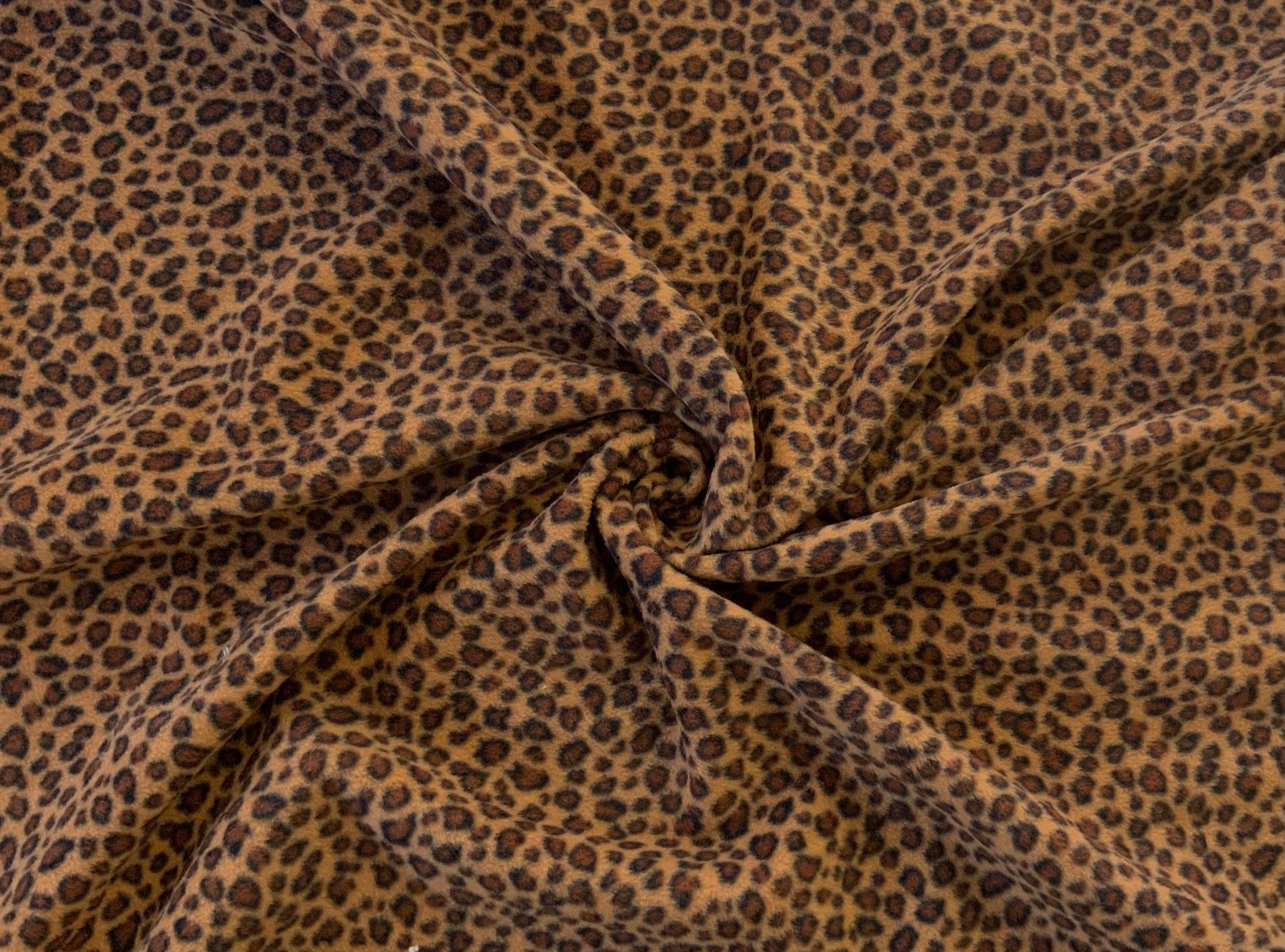 Leopard Fleece Tan Brown C502