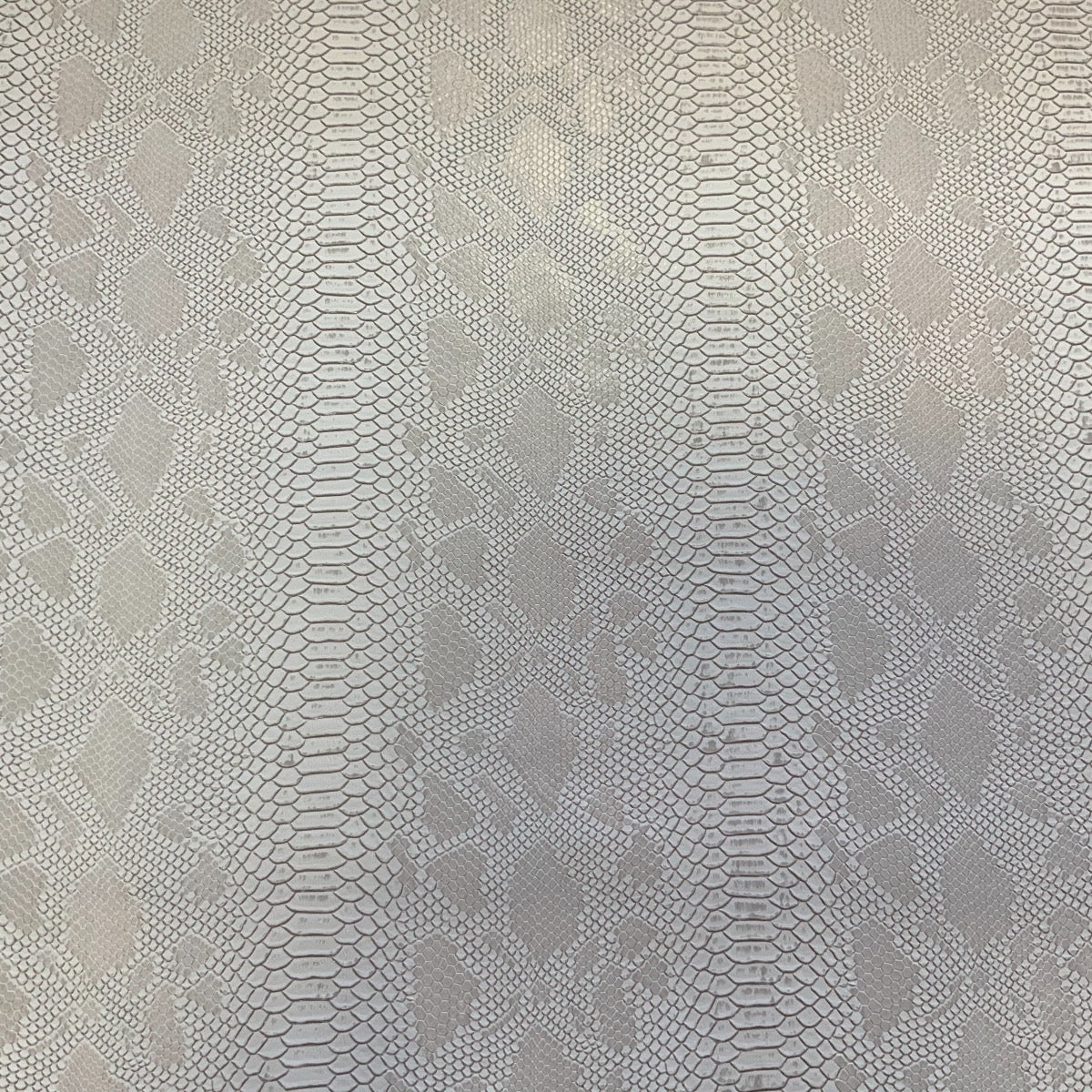 H34 White Snakeskin Leatherette