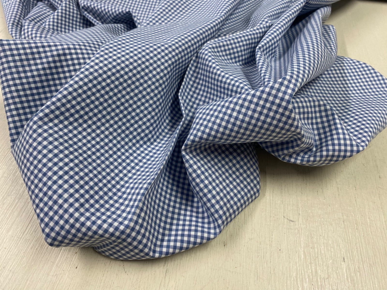 C751 3mm Denim Blues Woven Cotton Gingham