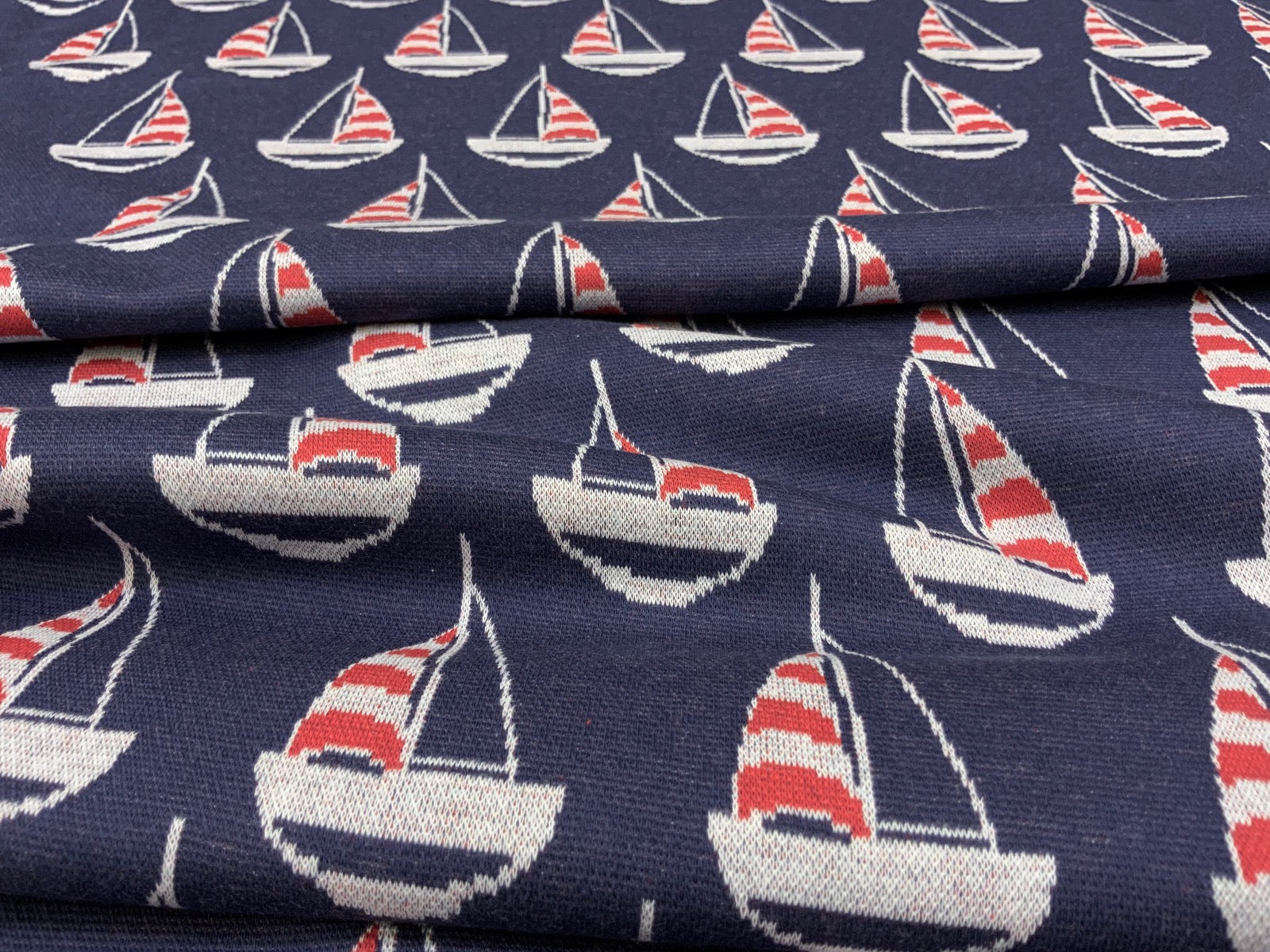 Sailing Boat Knit Navy B257